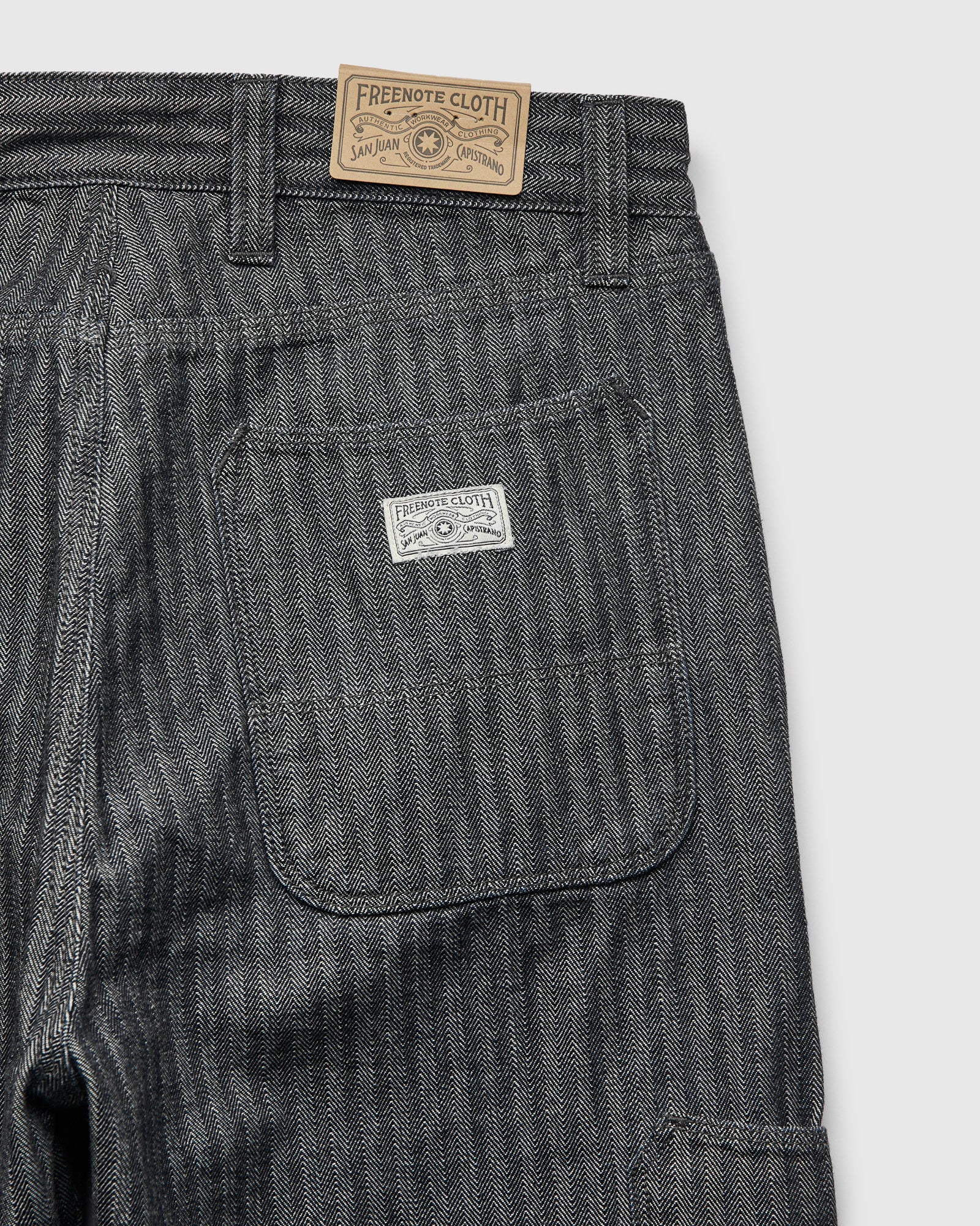 Ortega Pant in 13oz Grey Herringbone - Image 3