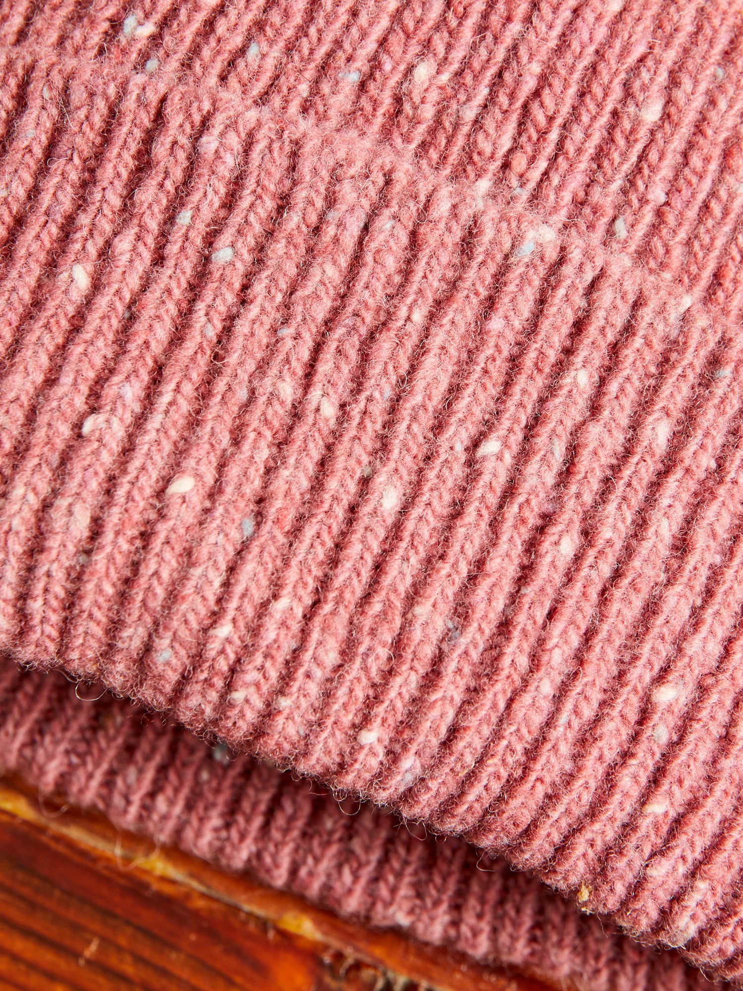 "Out of the Blue" Wool Beanie in Calamine - Image 2