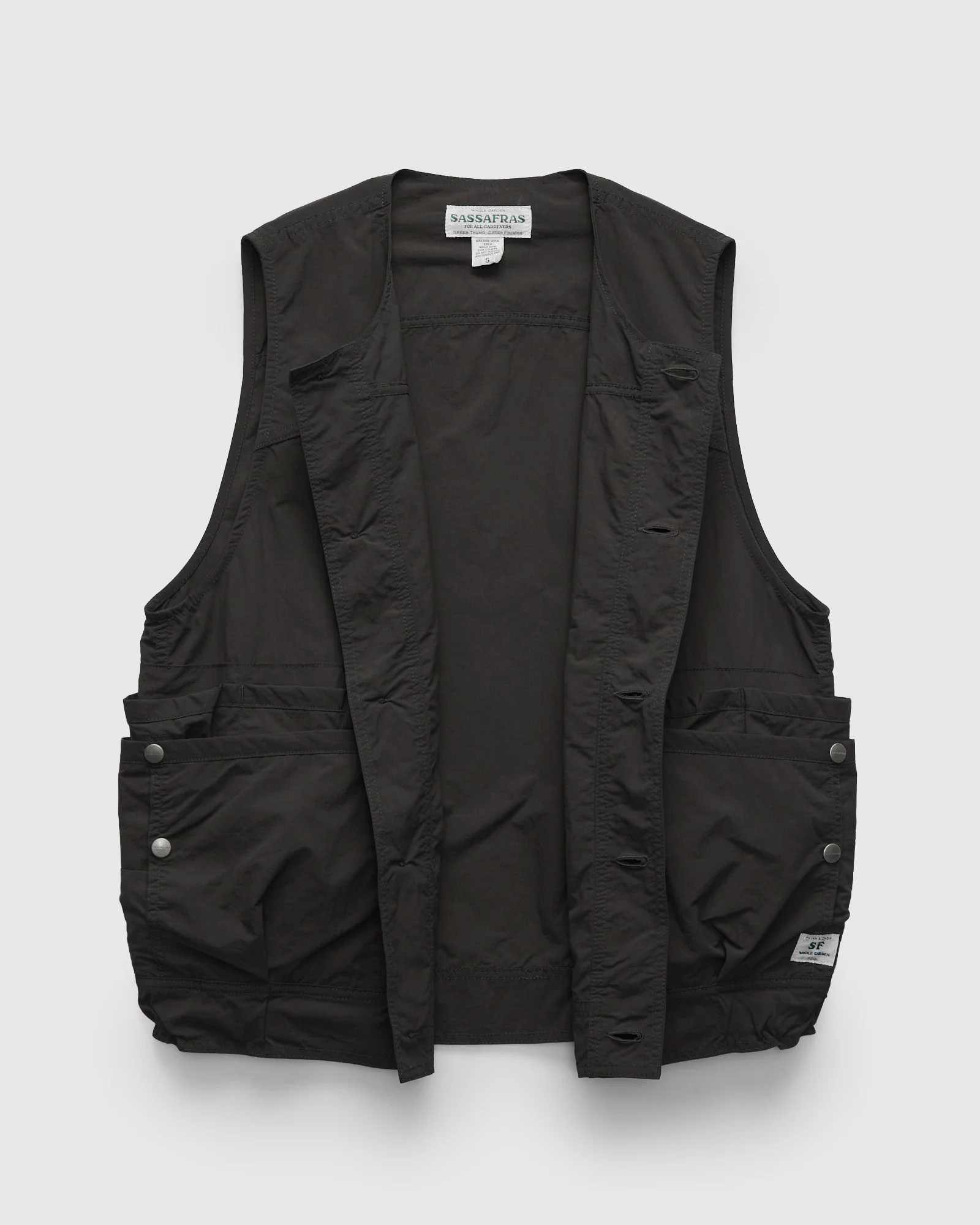 Overgrown Hiker Vest in Nylon Ripstop Charcoal - Image 4