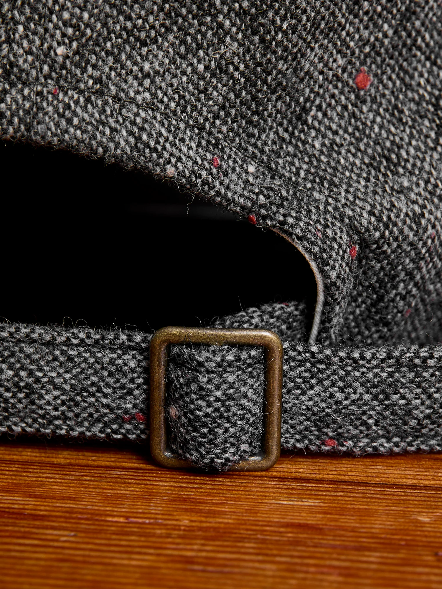Patch Tweed Baseball Cap in Charcoal - Image 4