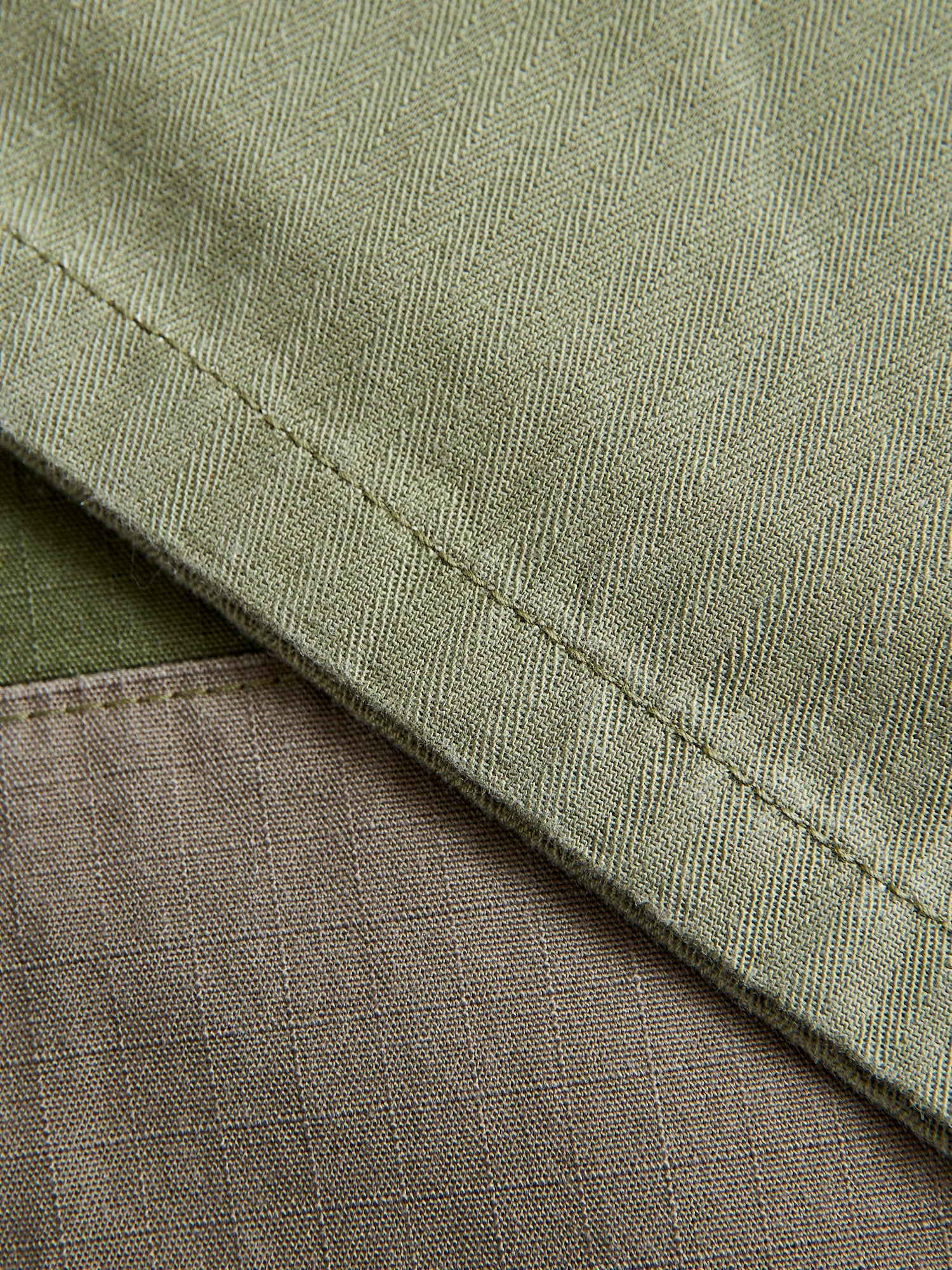 Patchwork Cargo Pants in Khaki - Image 10