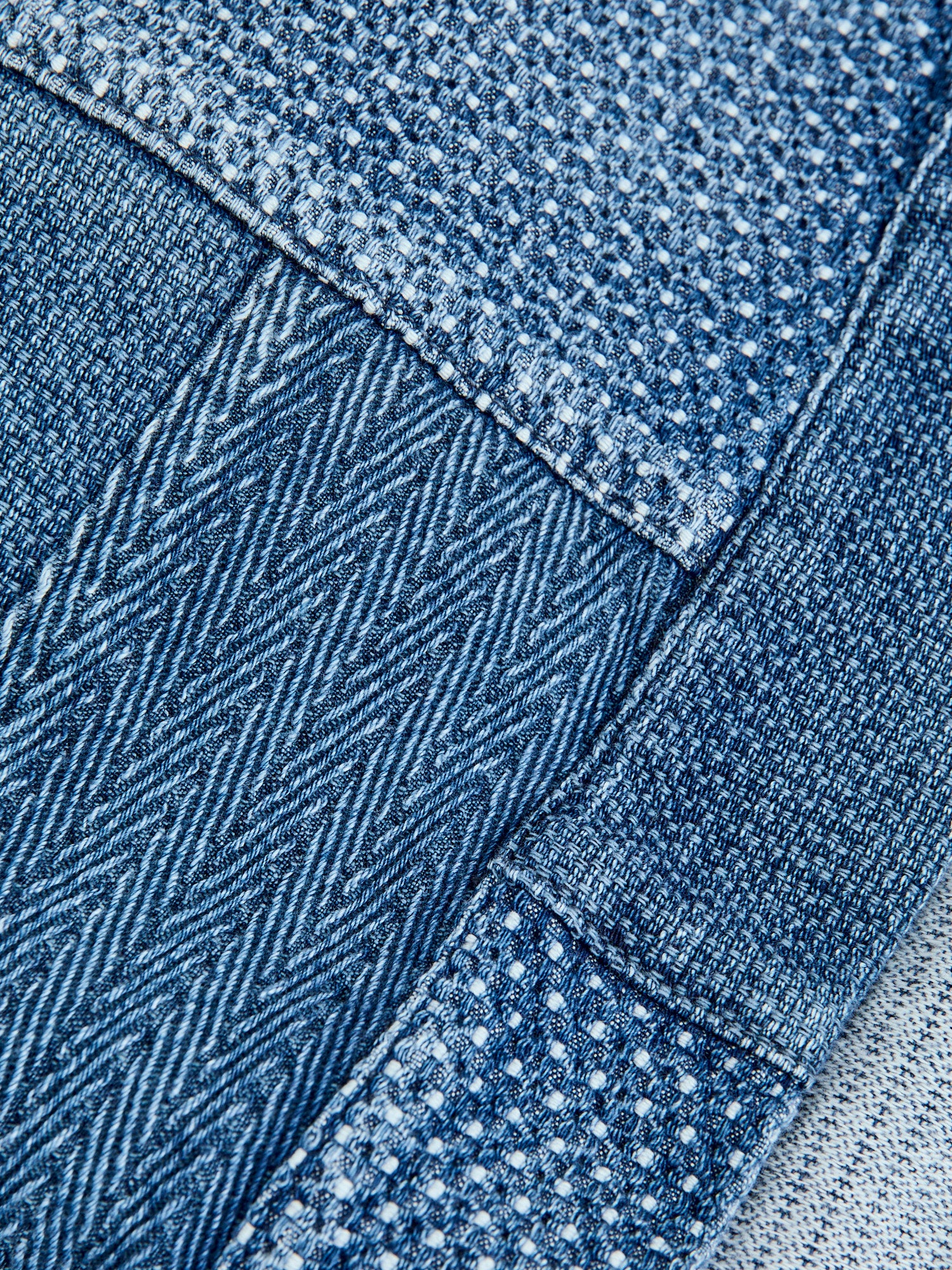 Patchwork Haori Jacket in Indigo 3-Year Wash - Image 5