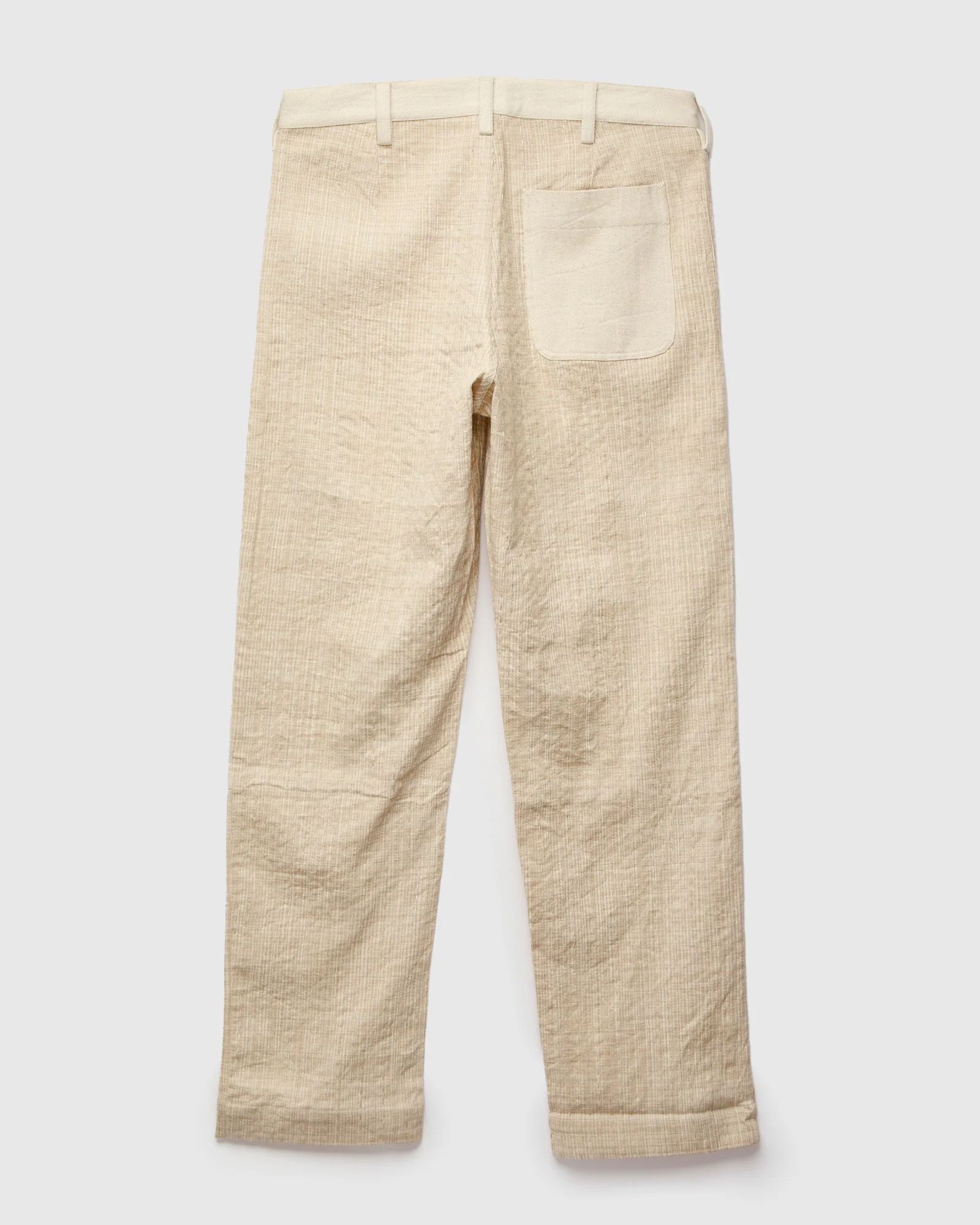 Patchwork Stitch Isaac Pants in Natural Oat Spacedye - Image 2
