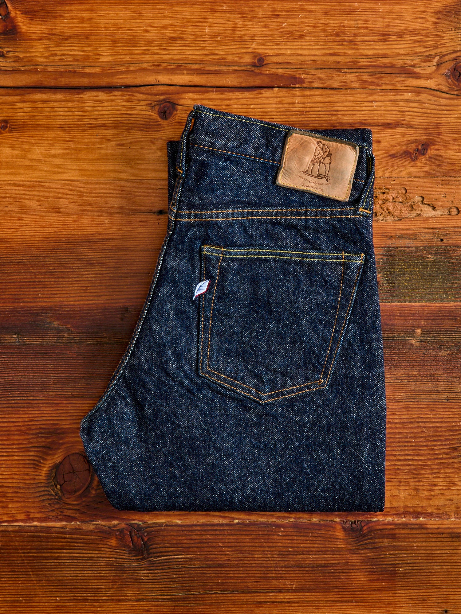 PBE-019 17oz Beige Core Pop-up Selvedge Denim - Relaxed Tapered Fit - Image 3