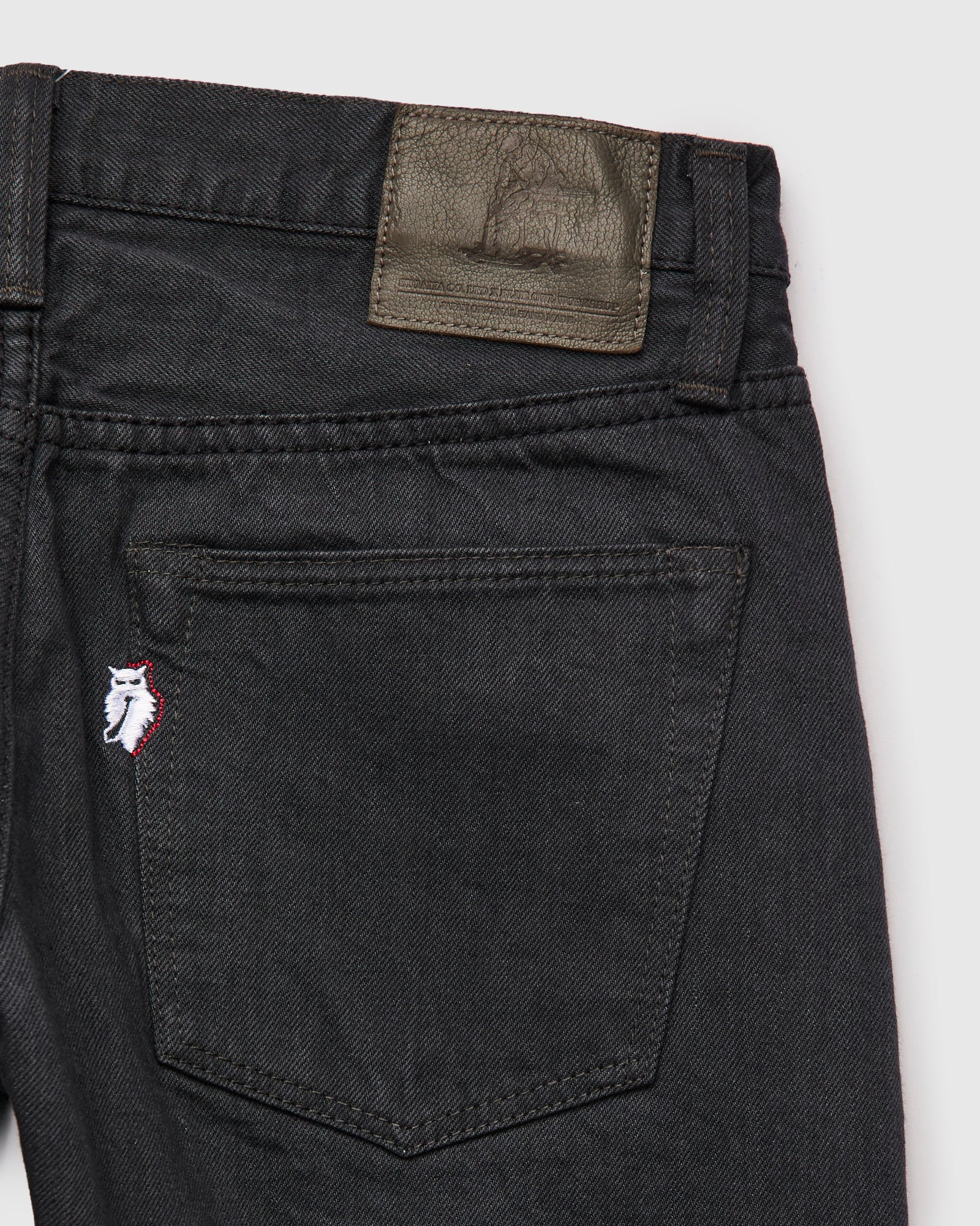 "Moonrock" 14oz Rinsed Charcoal Grey Selvedge Denim - Slim Tapered Fit - Image 4