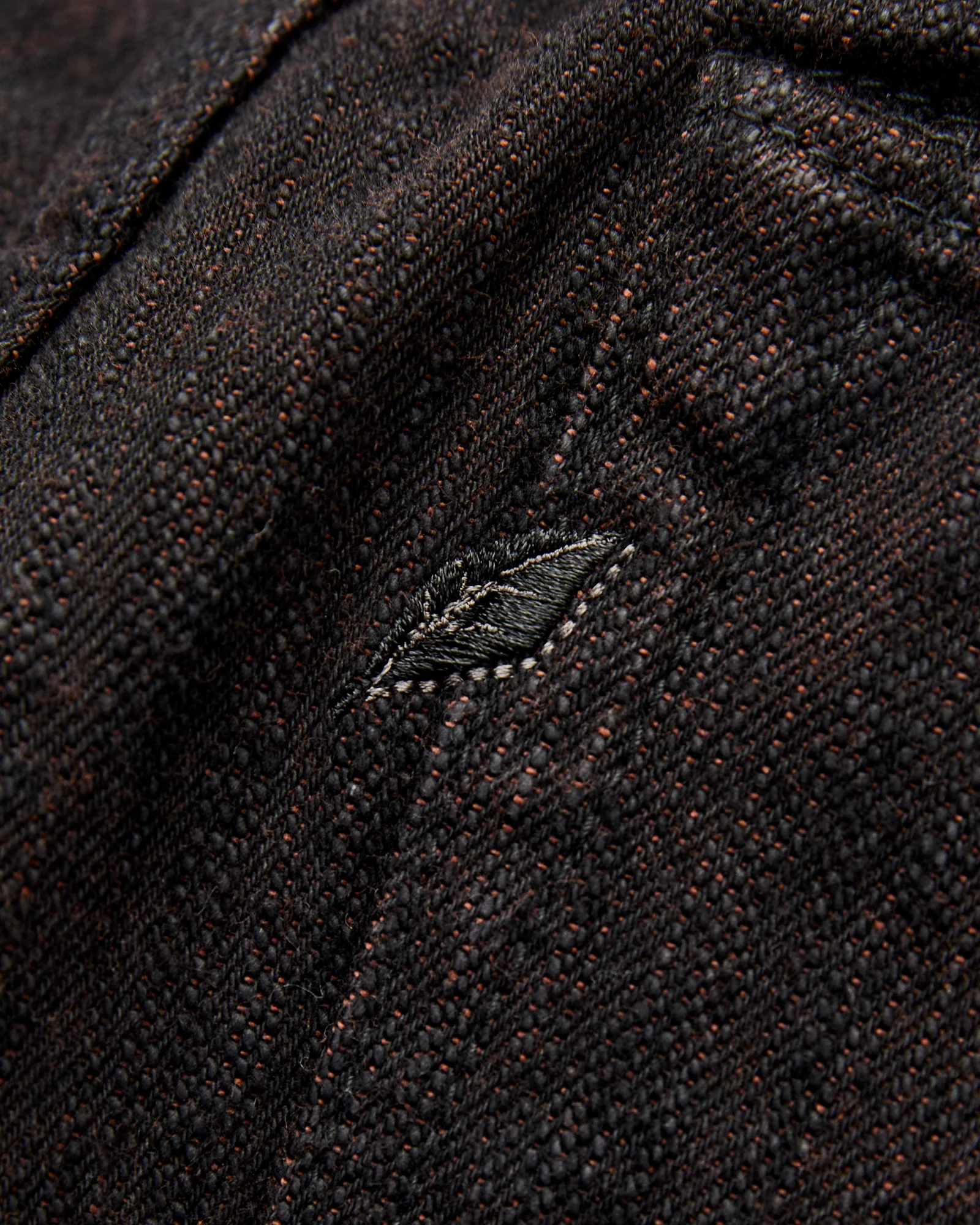 PER-EX-003-BK "Black x Persimmon Extra Slub" 15oz Rinsed Selvedge Denim - Regular Straight Fit - Image 5
