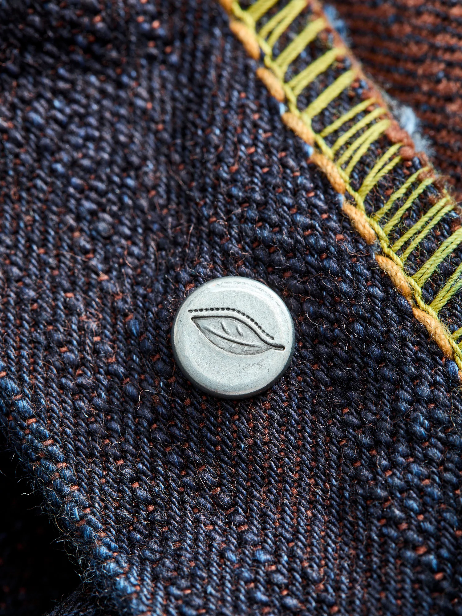 PER-EX-003-ID "Persimmon Extra Slub" 15oz Rinsed Selvedge Denim - Regular Straight Fit - Image 10