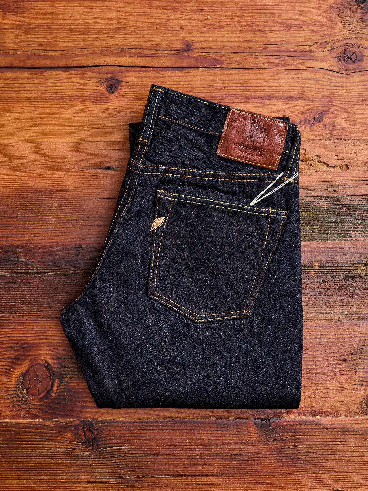 PER-EX-005-ID "Persimmon Extra Slub" 15oz Rinsed Selvedge Denim - Slim Straight Fit - Image 2