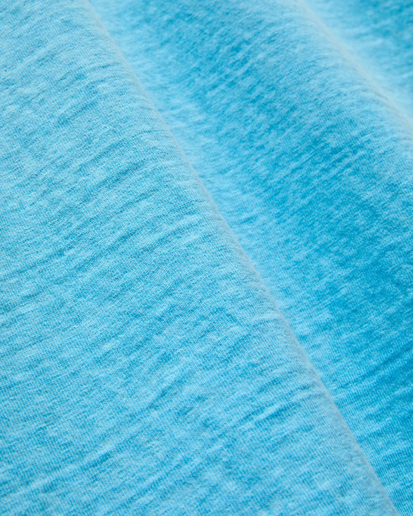 Pigment Dyed Fallen Cotton Slub Tee in Light Blue - Image 2