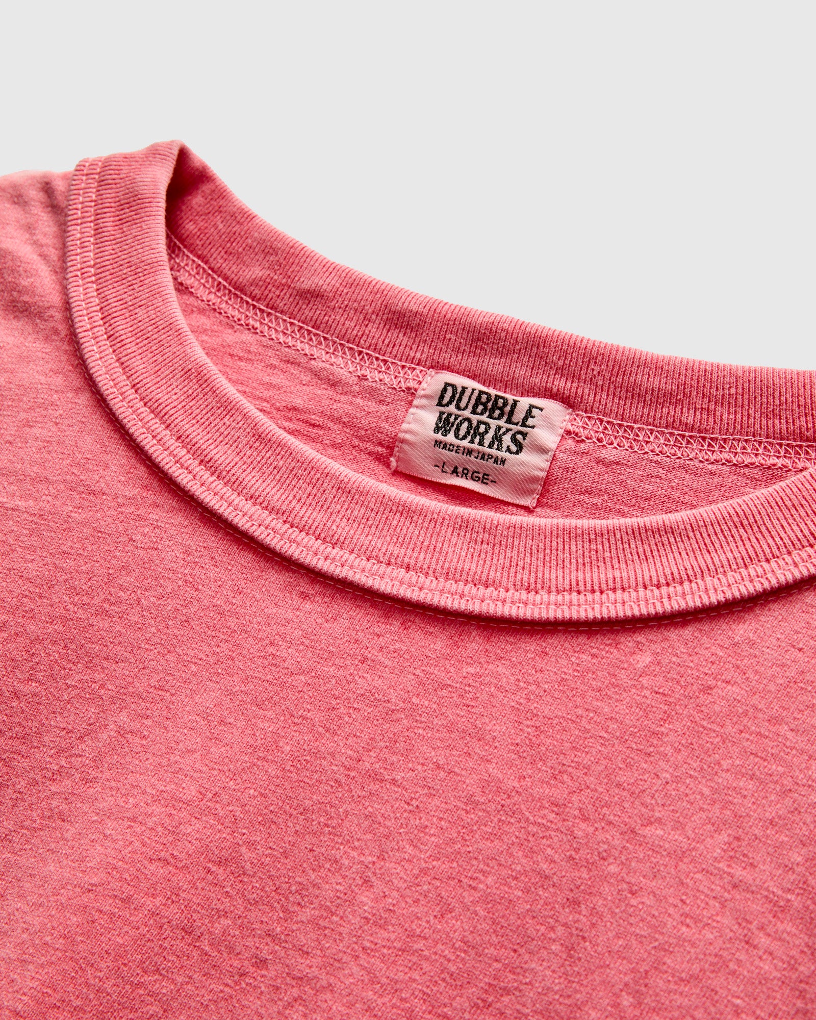 Pigment Dyed Fallen Cotton Slub Tee in Pink - Image 5