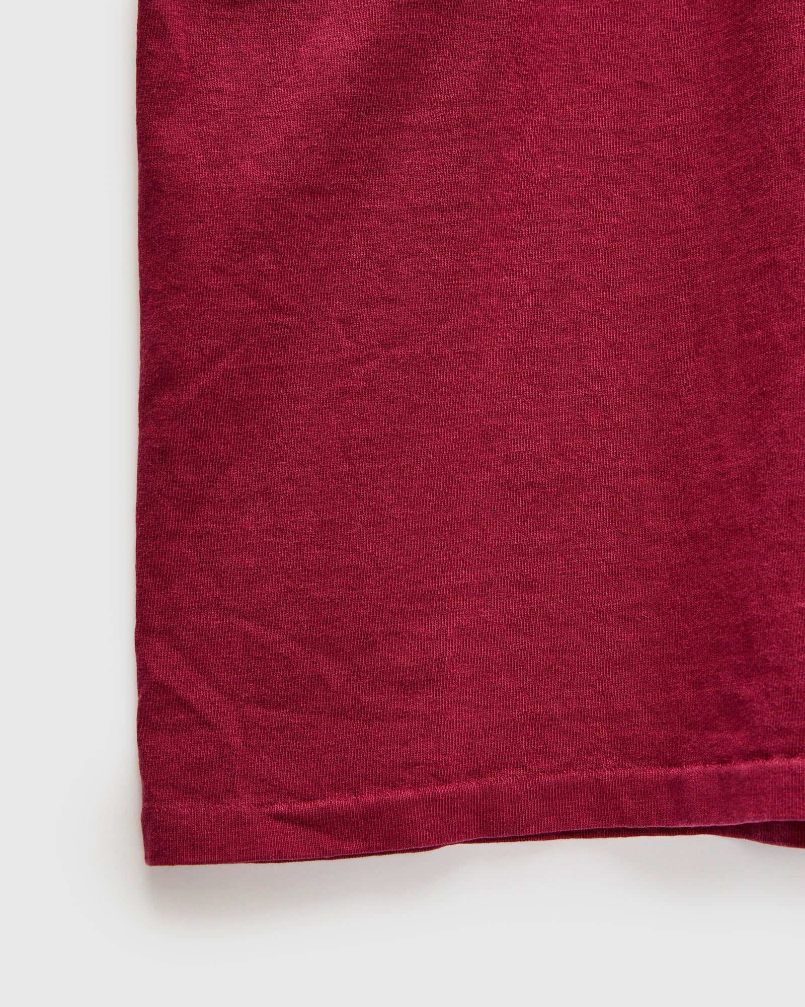 Pigment Dyed Pocket Tee in Burgundy - Image 5
