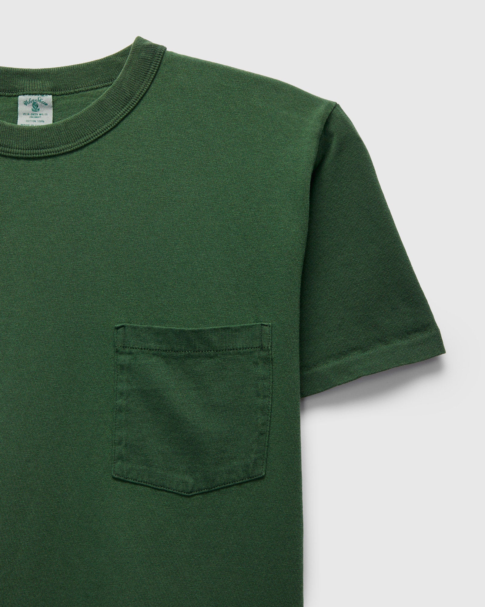 Pigment Dyed Pocket Tee in Fatigue Green - Image 5