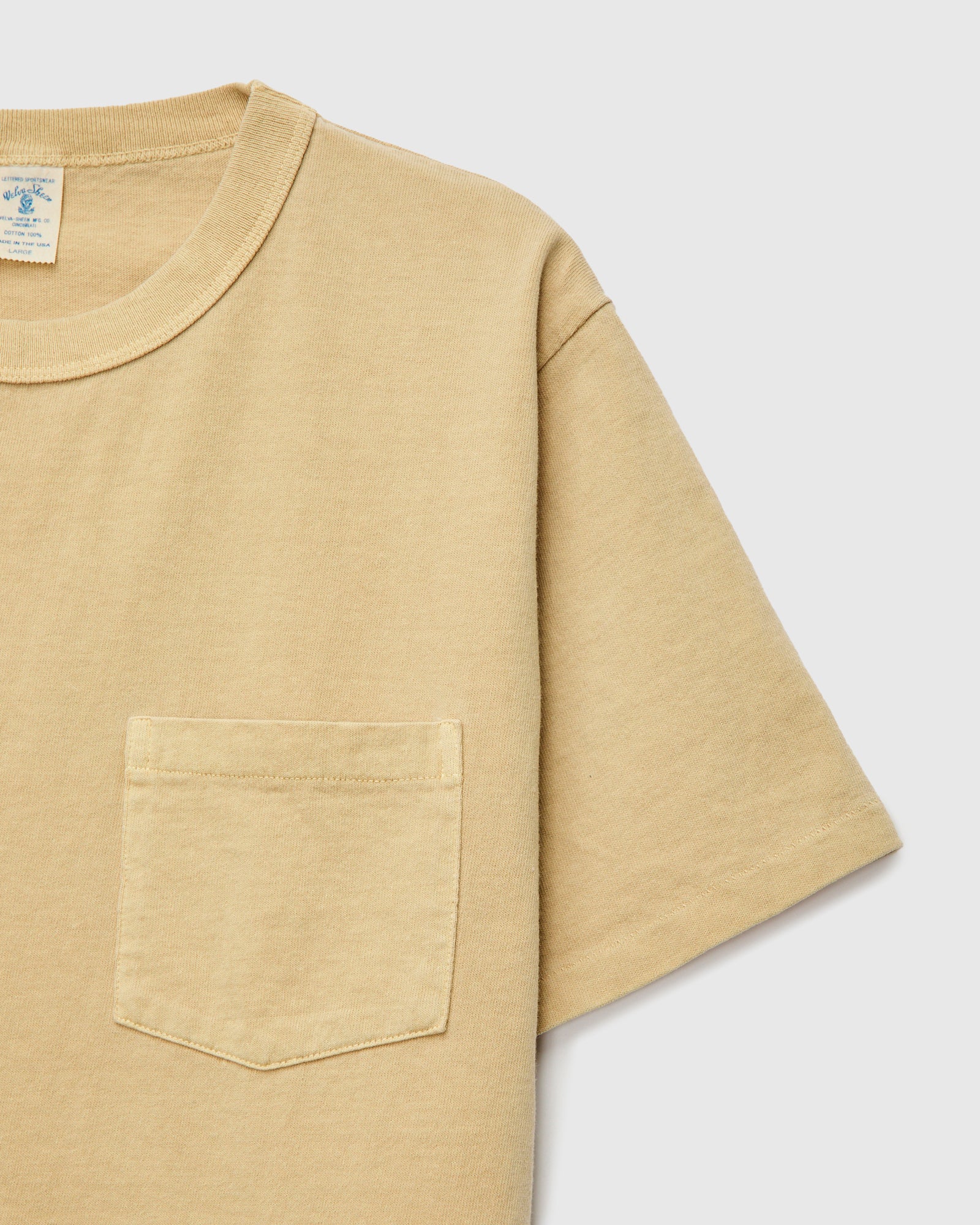 Pigment Dyed Pocket Tee in Smokey Beige - Image 4