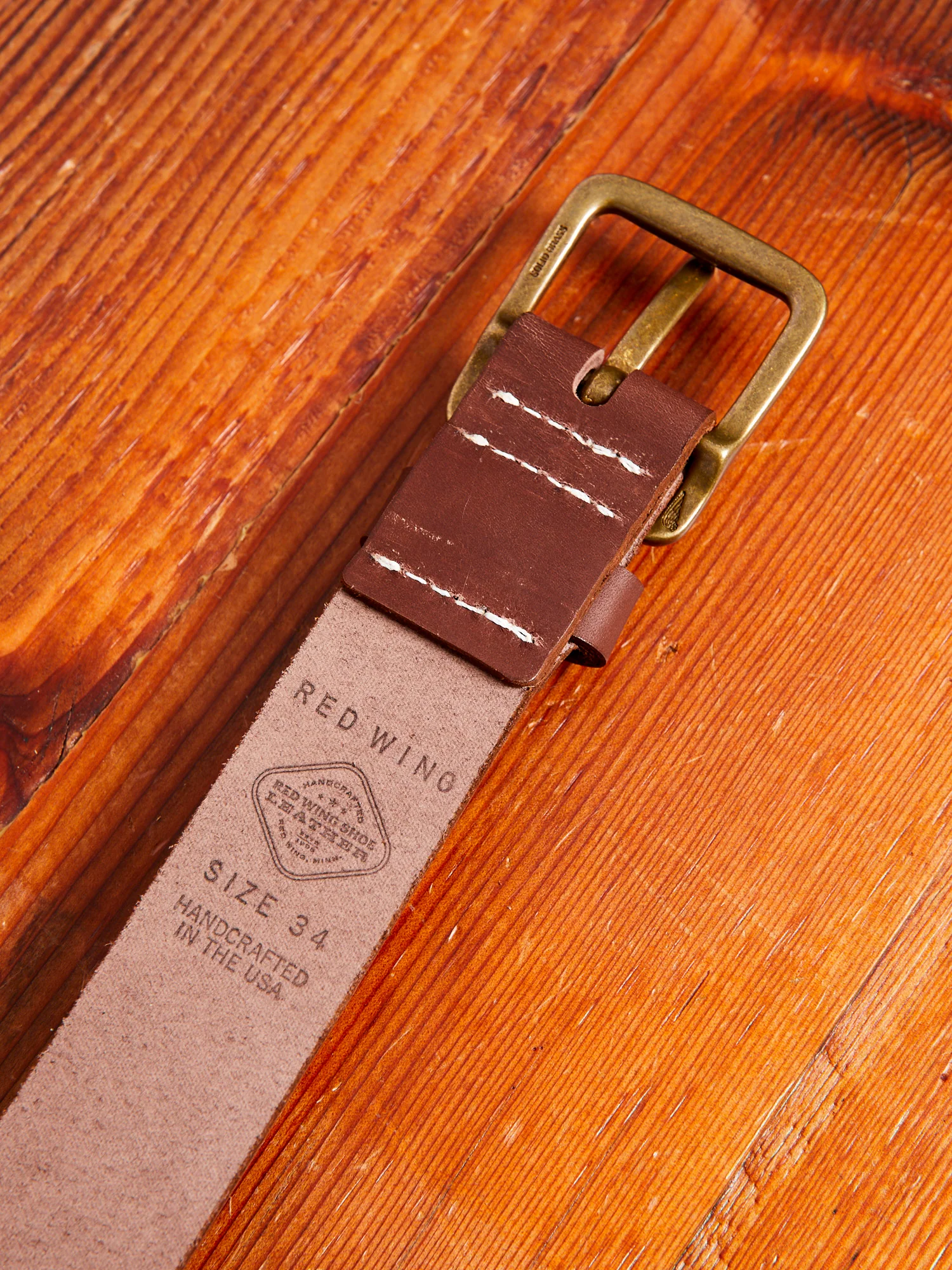 Pioneer Leather Belt in Amber - Image 4