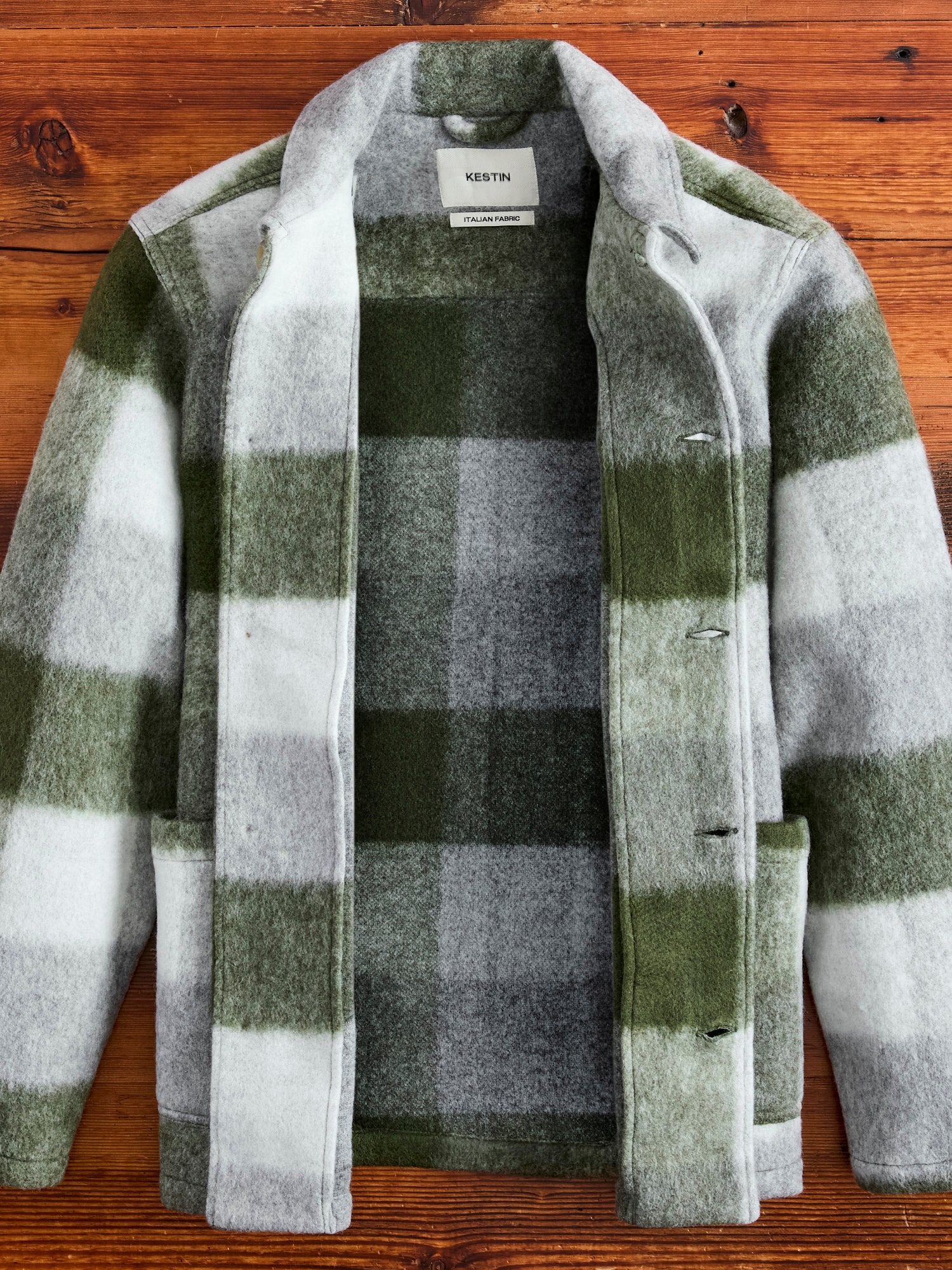 Plaid Wool Ormiston Jacket in Forest Check - Image 4