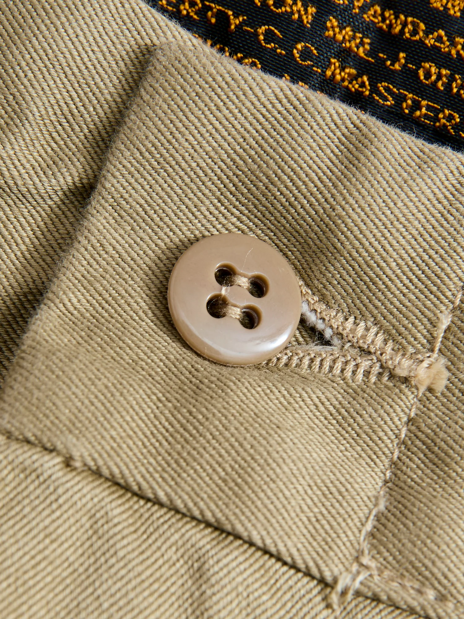 Pleated Military Chino Shorts in Beige - Image 4