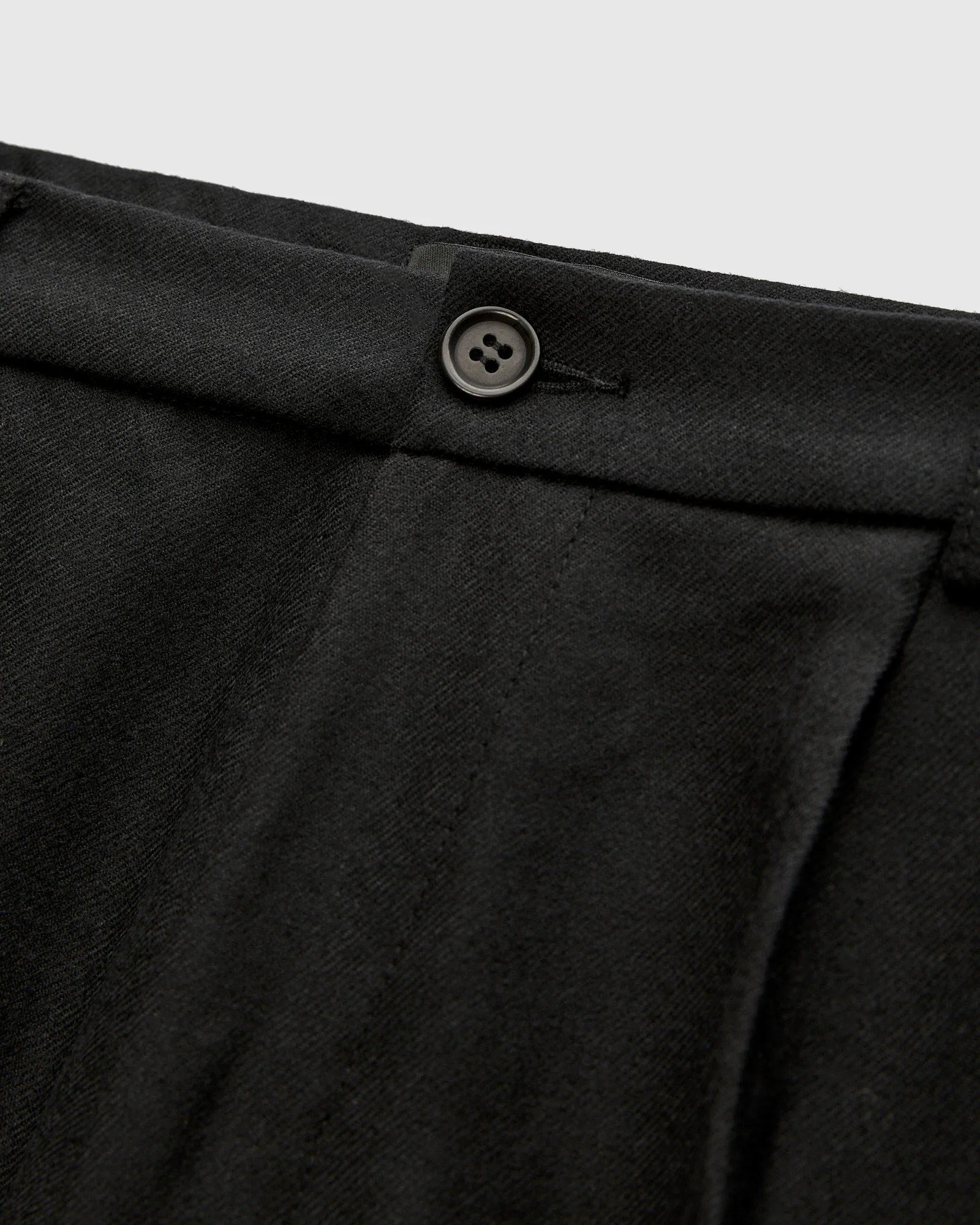 Pleated Trouser in Black Wool - Image 5