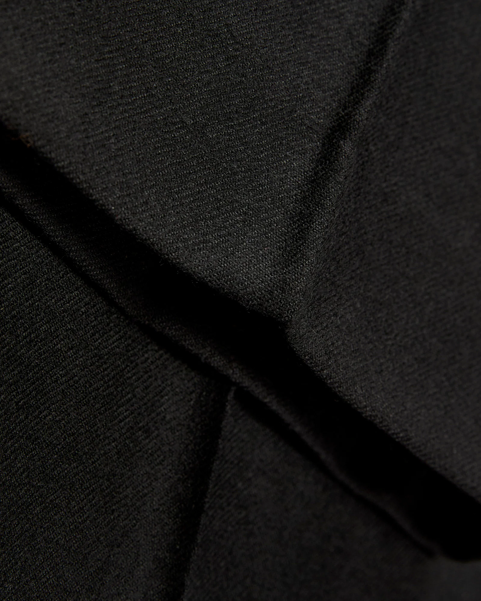 Pleated Trouser in Black Wool - Image 7