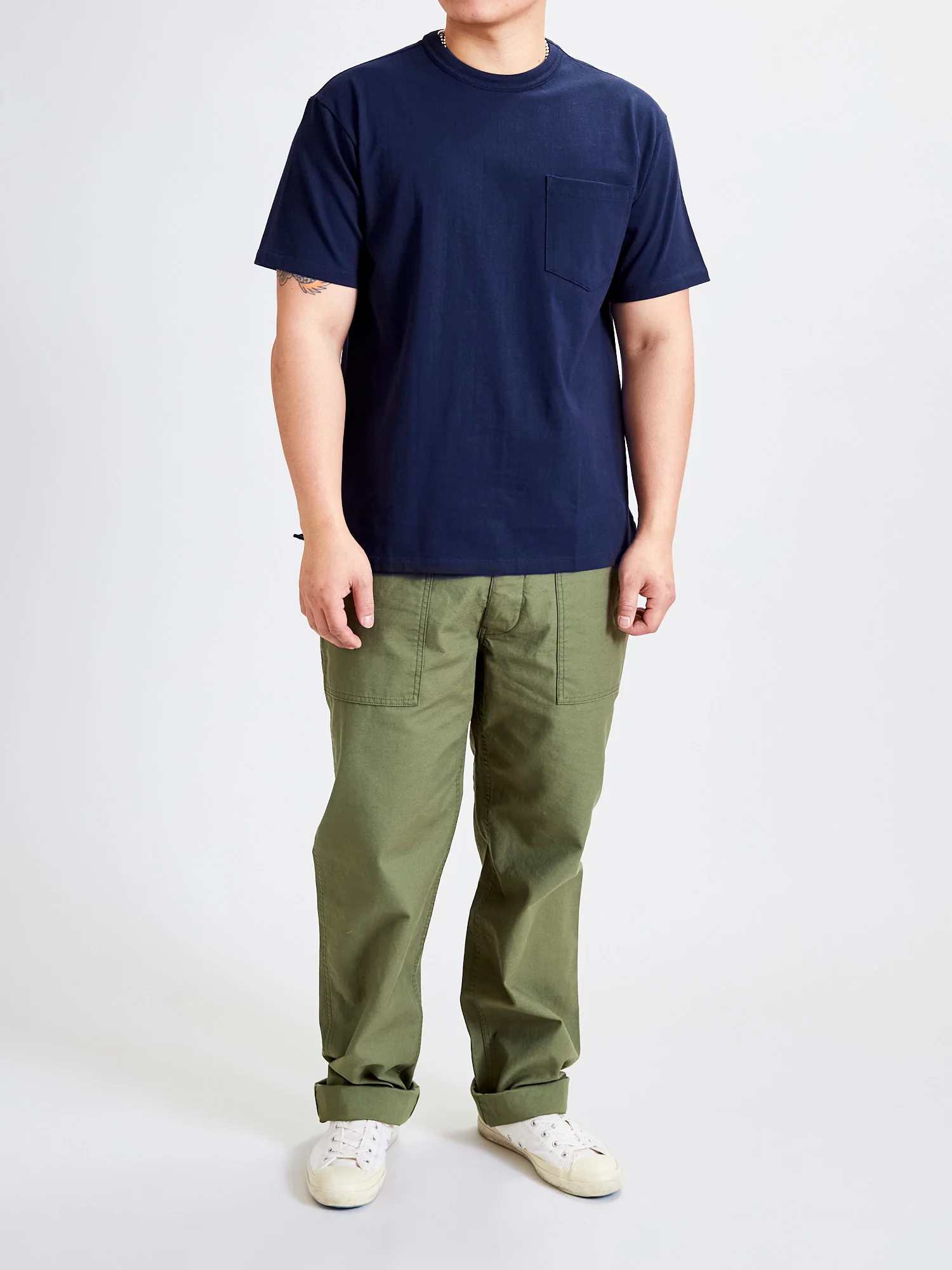 Pocket T-Shirt in Navy - Image 10