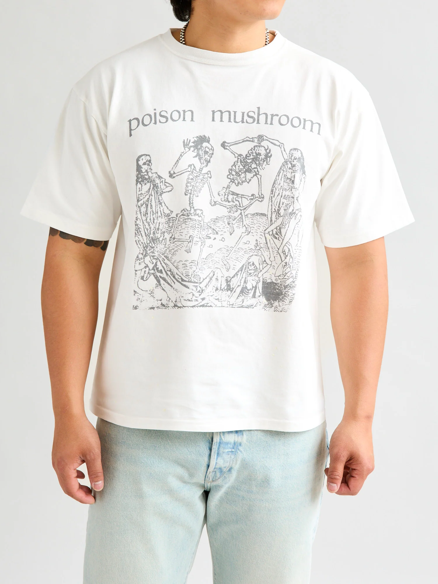 "Poison Mushroom" New Finish T-Shirt in Off White - Image 2