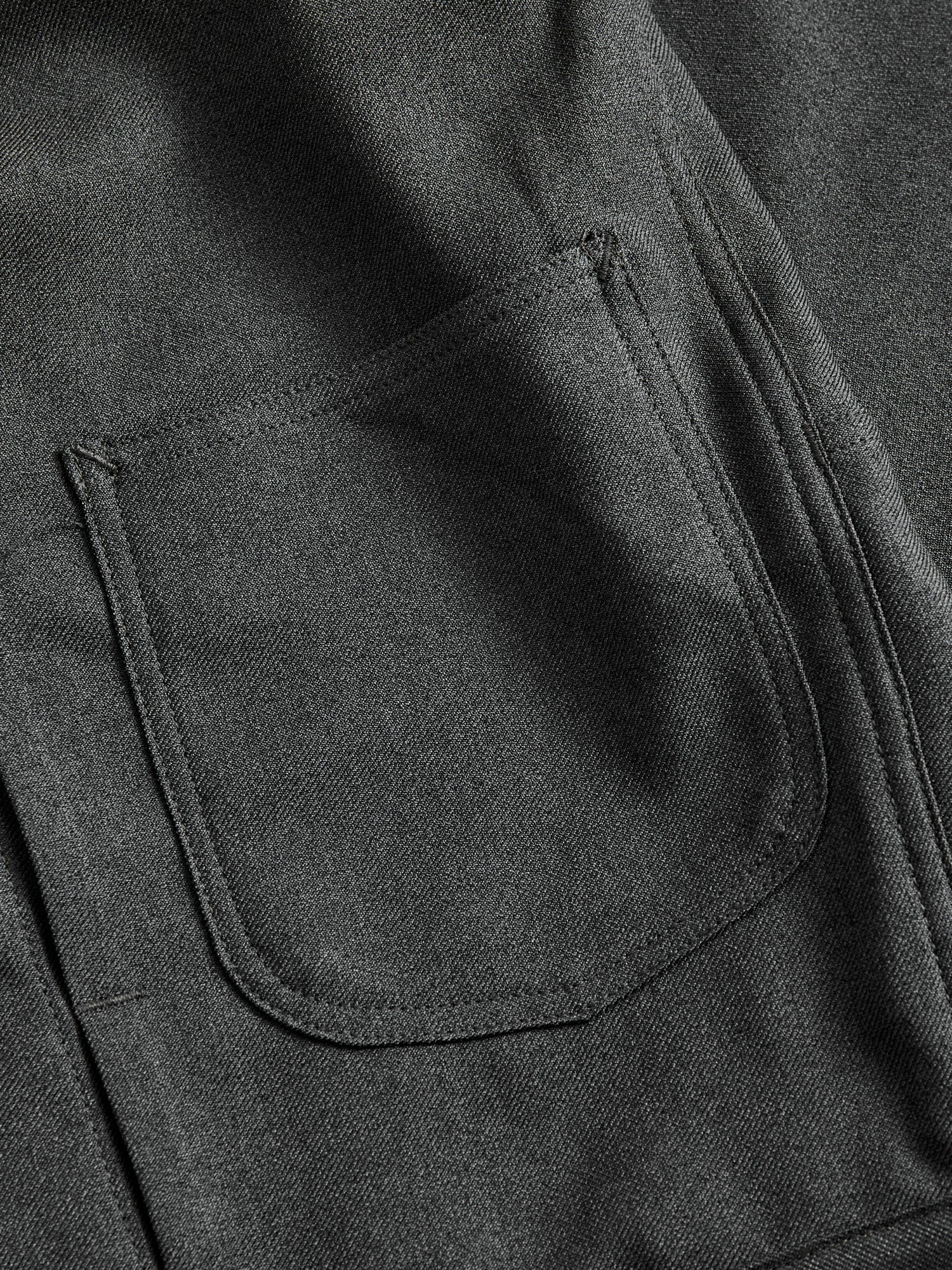 Poly Twill Gardeners Jacket in Charcoal - Image 4