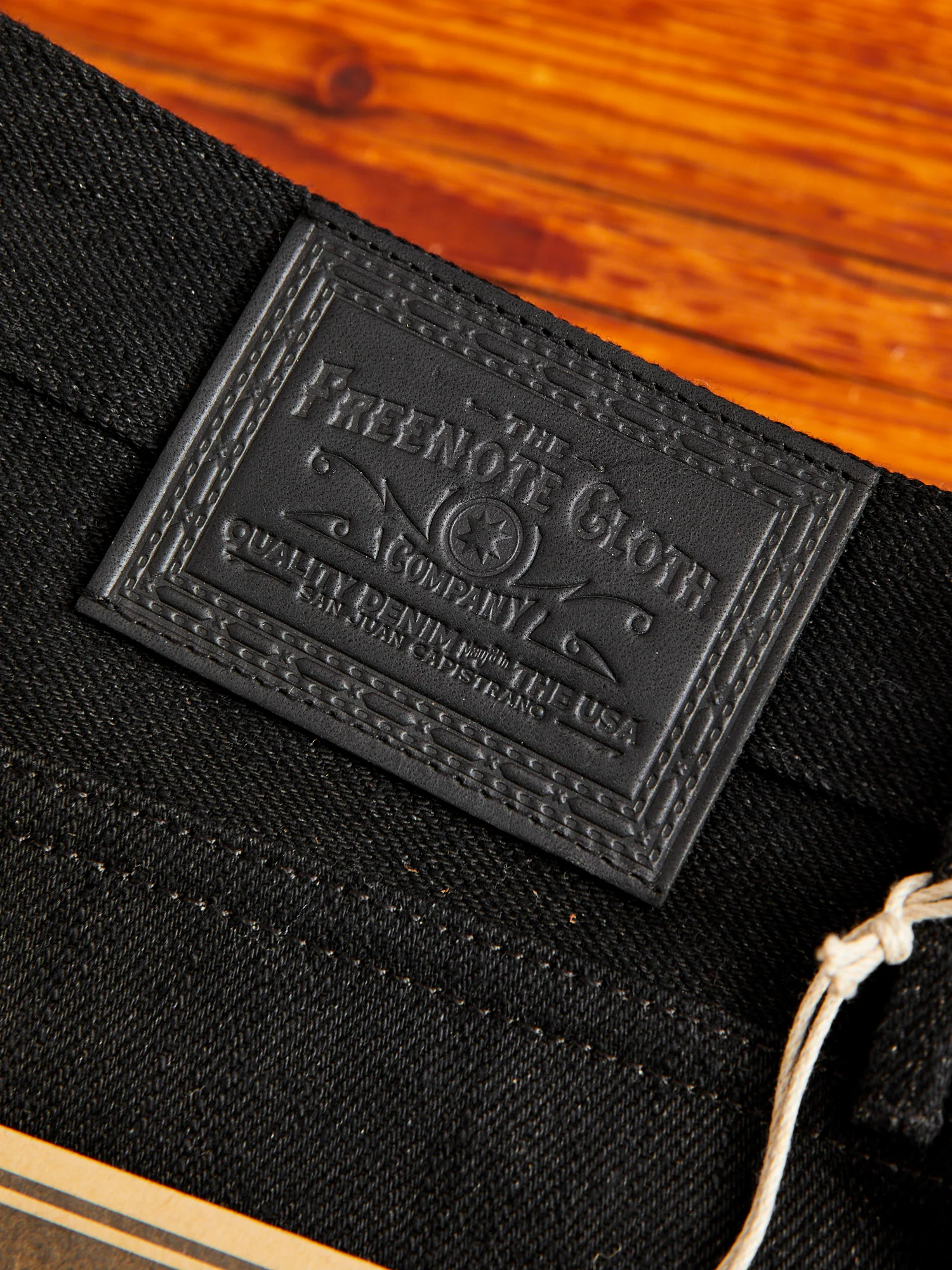 "Portola" 17oz Black Slub Selvedge Denim - Tapered Fit - Image 3