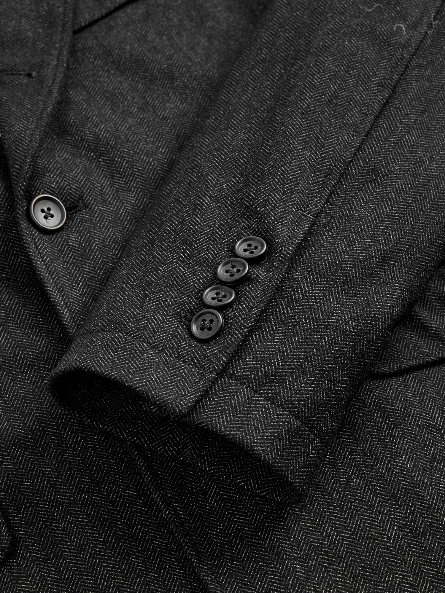 Printed Wool Andover Jacket in Charcoal - Image 11
