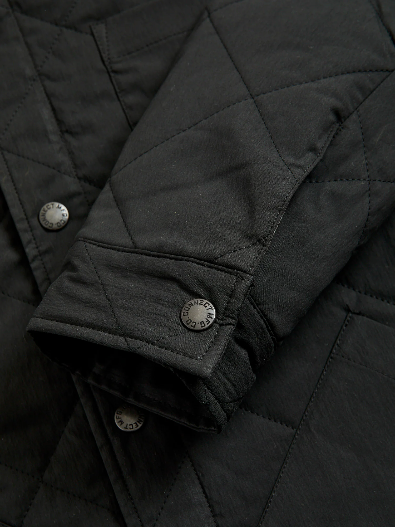 Quilted Overshirt Jacket in Black - Image 8