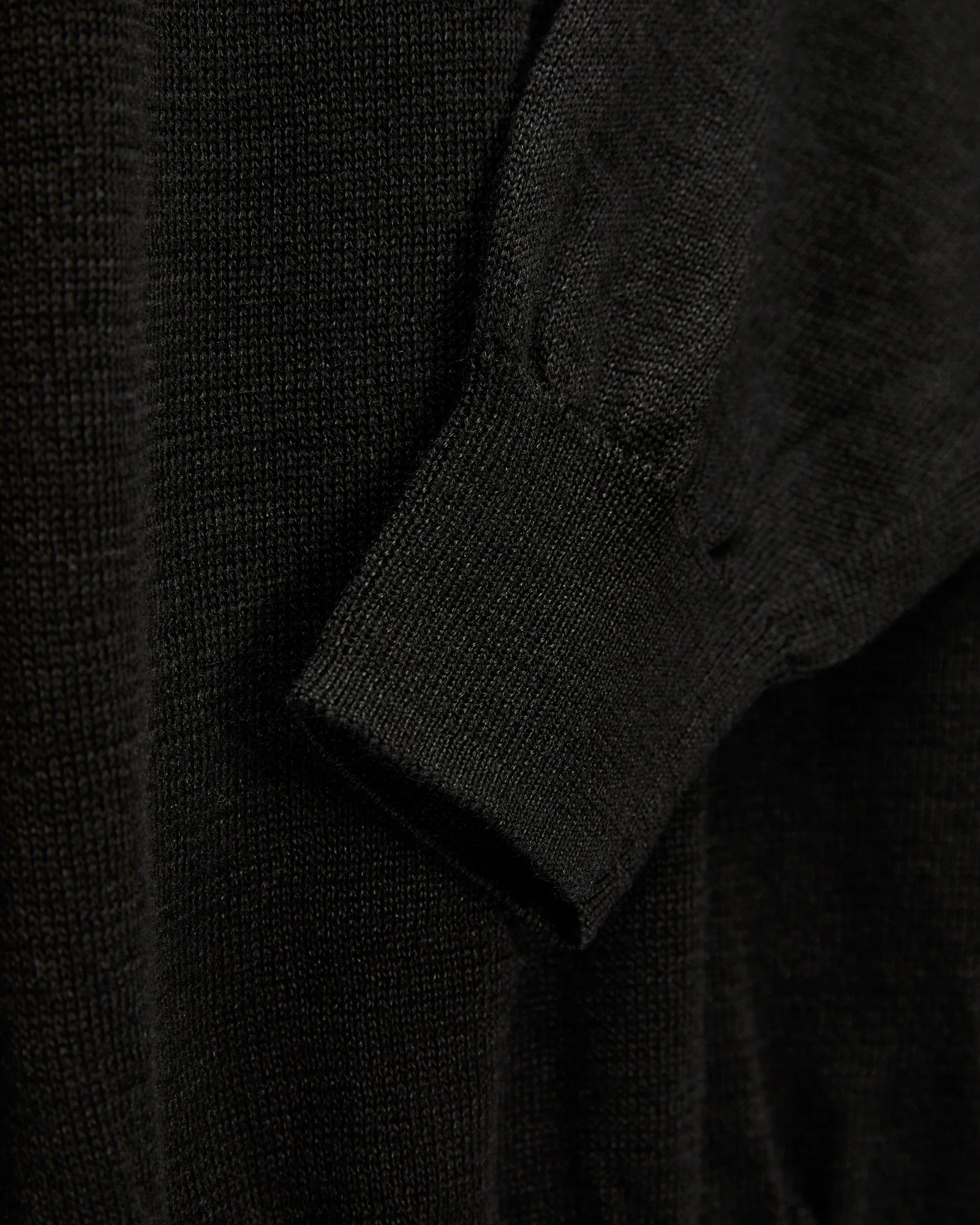 Ramie Wool Crewneck Sweater in Black - Image 5