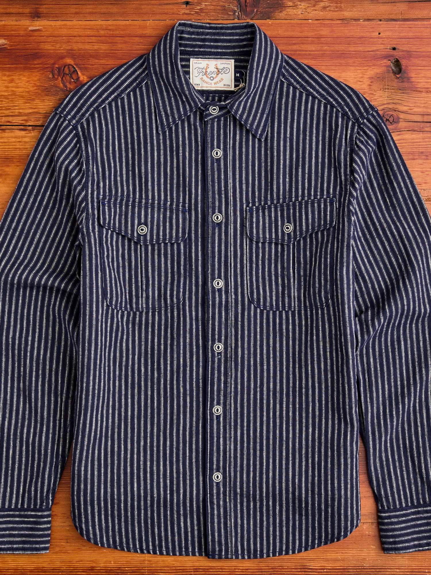 Rancho Stripe Work Shirt in Indigo