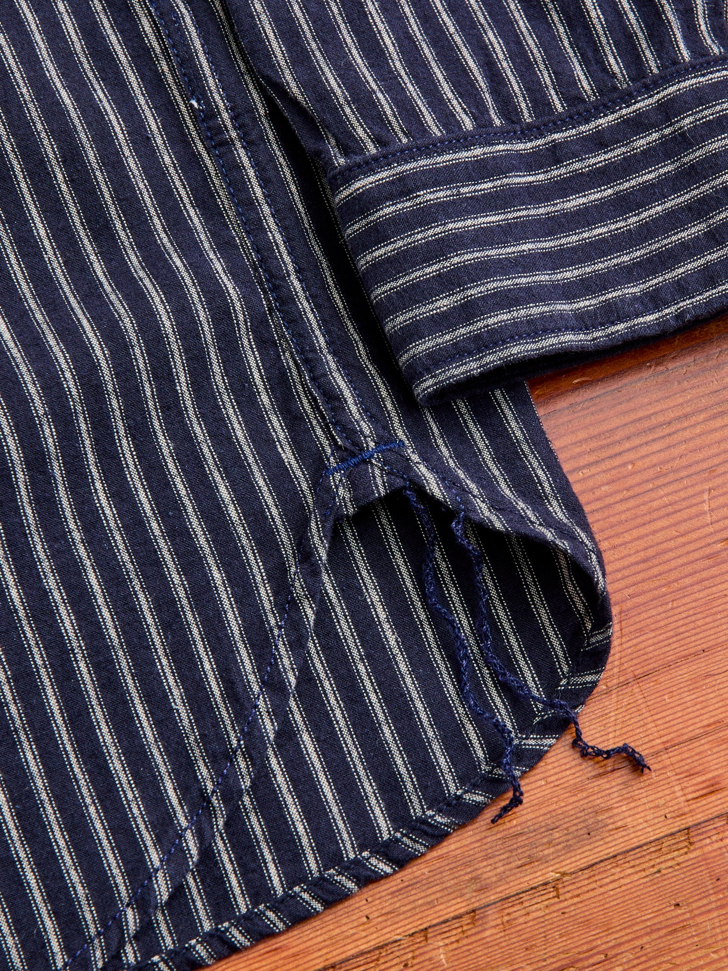Rancho Stripe Work Shirt in Indigo - Image 8
