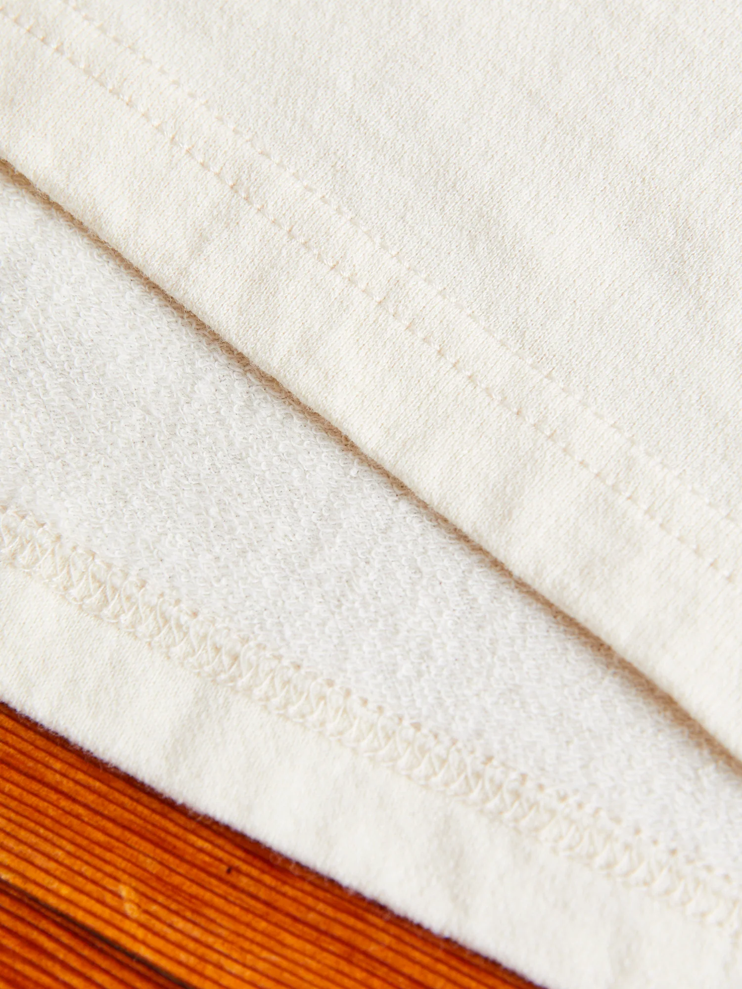 "Ranji" Inlay Loopwheel T-Shirt in Ivory - Image 7