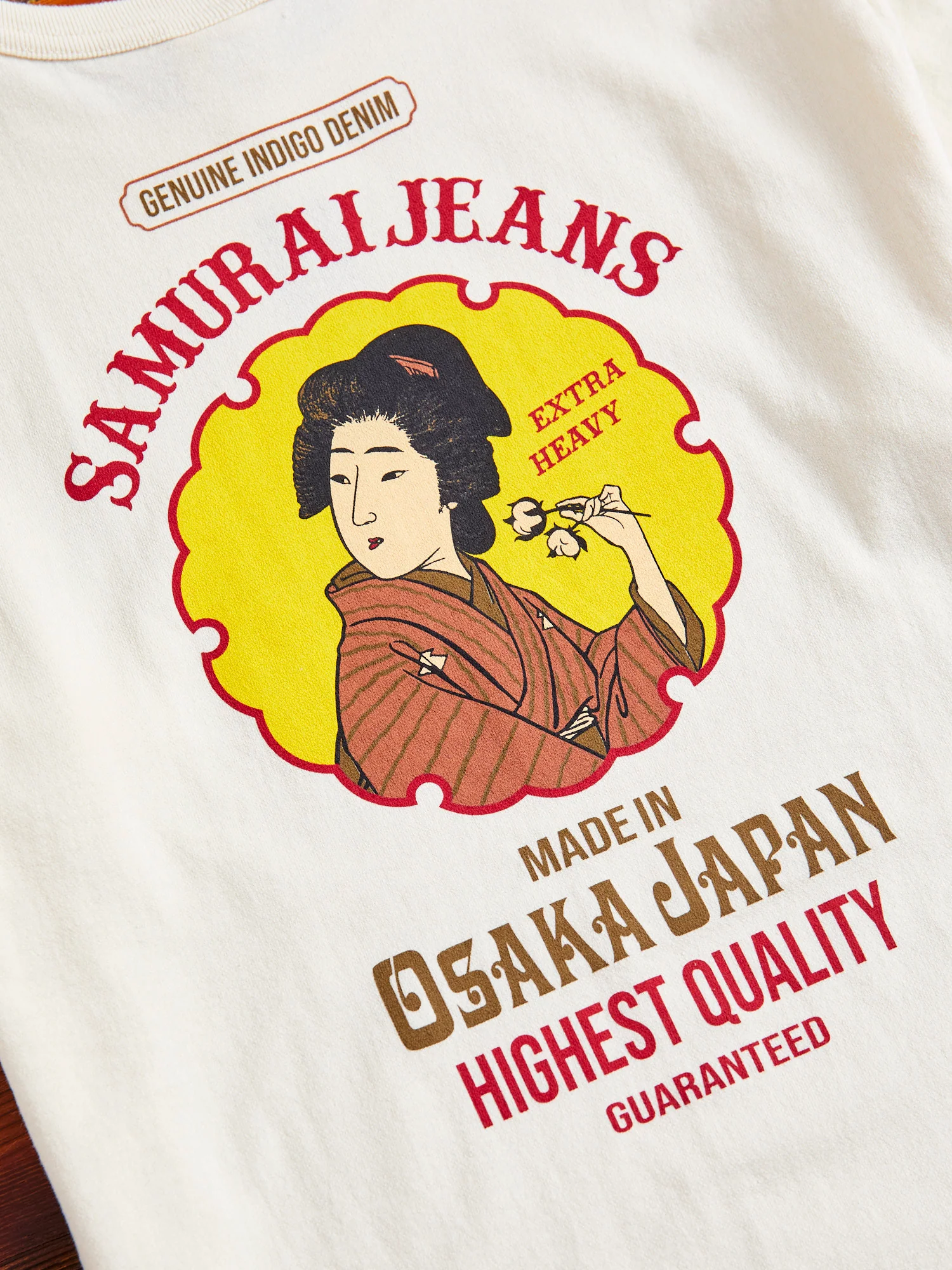 "Ranji" Inlay Loopwheel T-Shirt in Ivory - Image 8