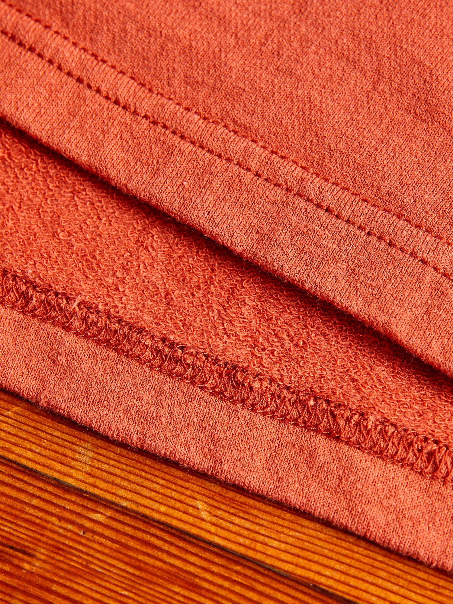 "Ranji" Inlay Loopwheel T-Shirt in Orange Red - Image 6