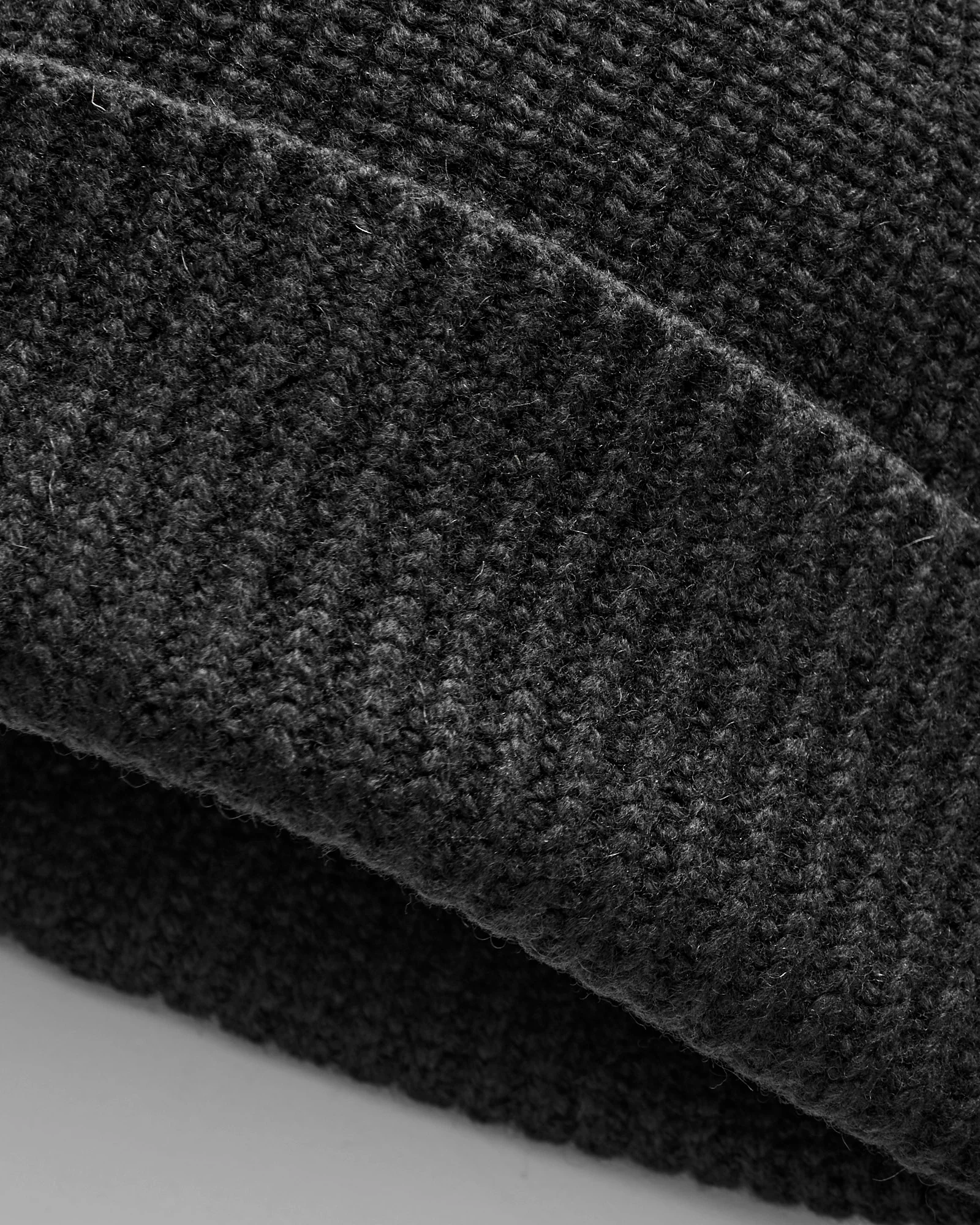 Recycled Cashmere Beanie in Black - Image 2
