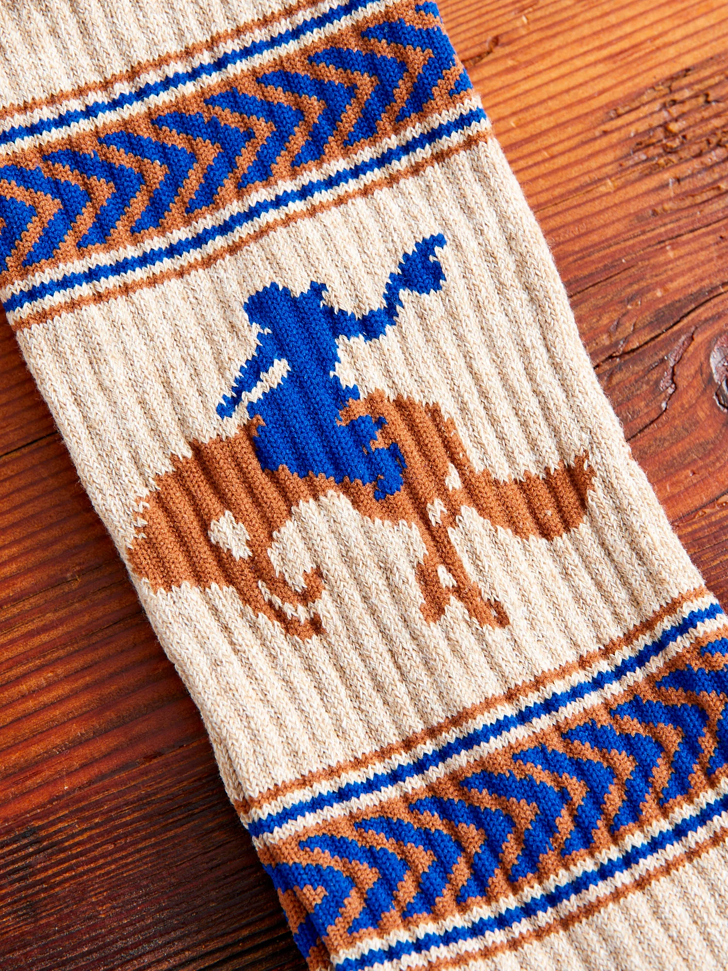 Recycled Cotton Camp Socks in Bucking Bronc - Image 3