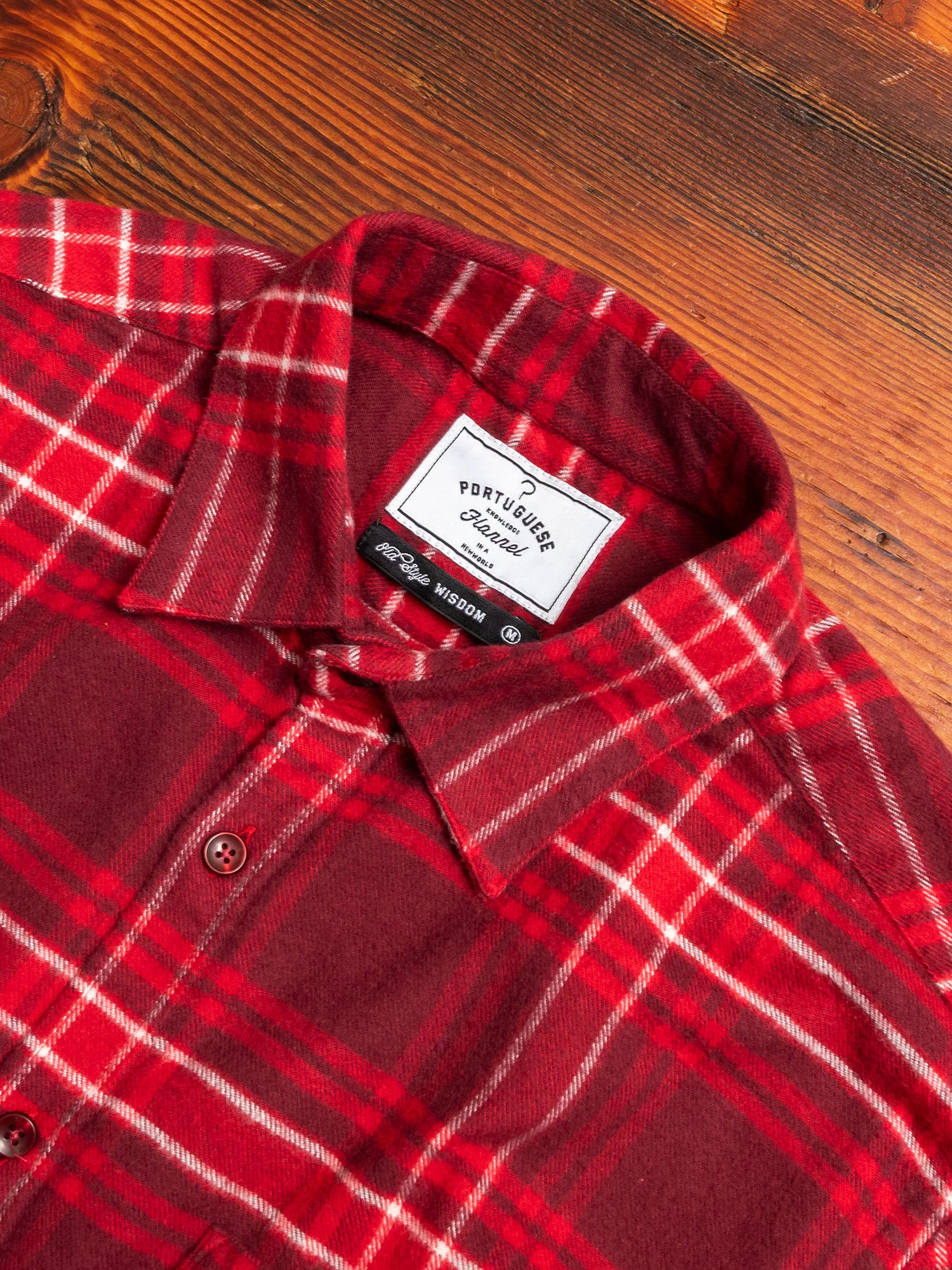 Redish Button-Up Shirt in Red - Image 2