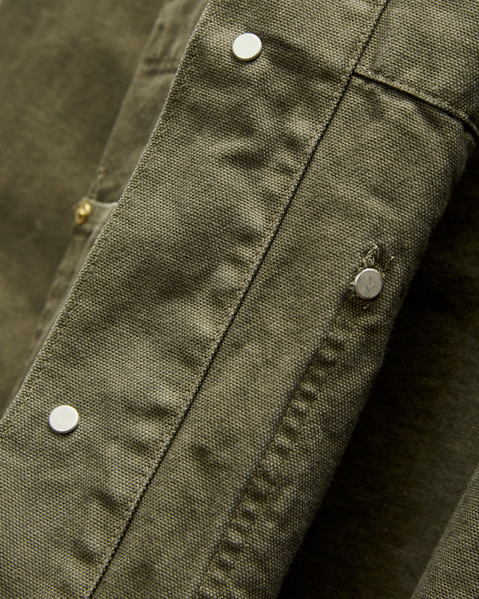 Relaxed Fit Canvas Coverall in Army Green - Image 7