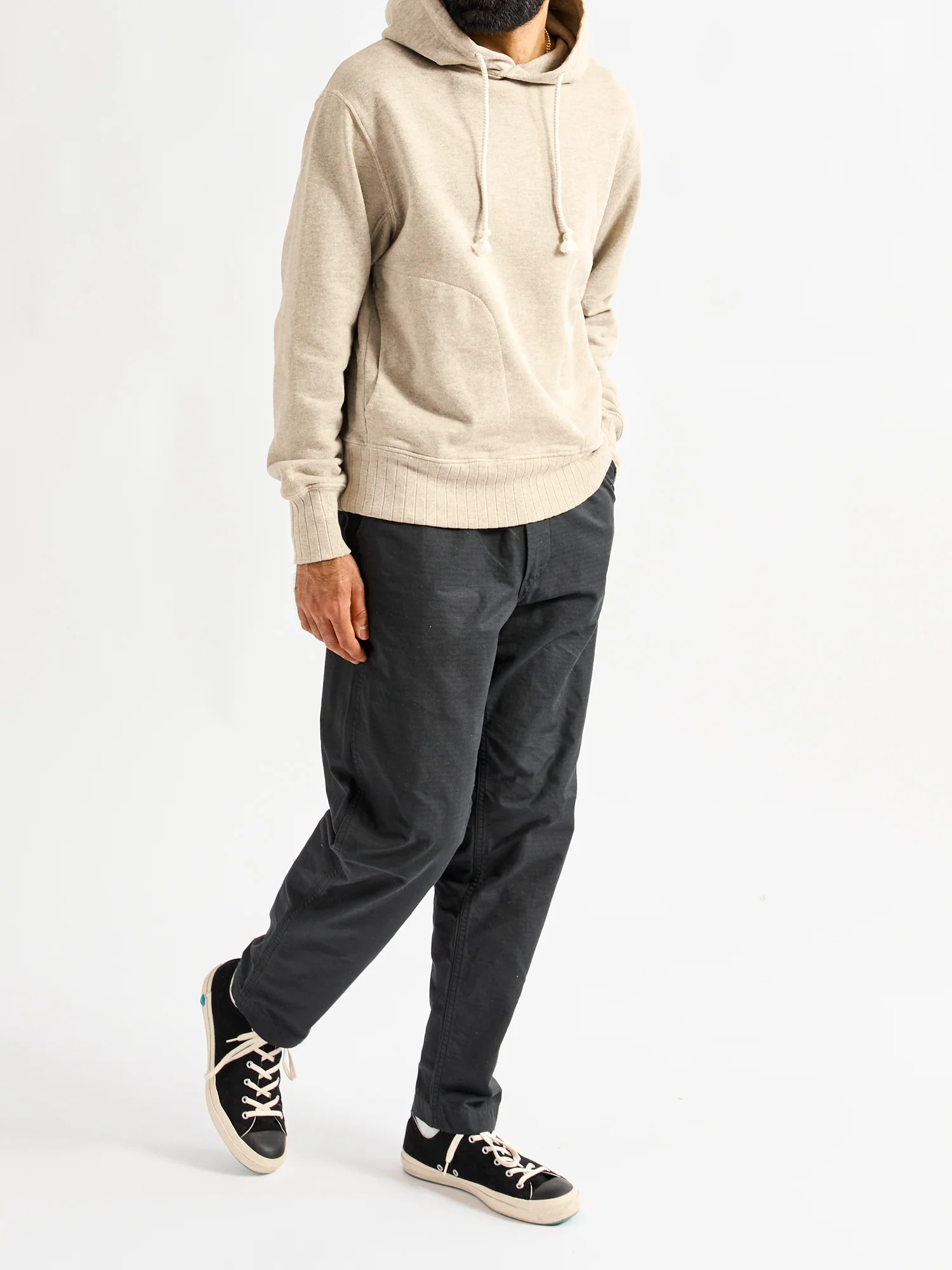 RFHD01 "Good Basics" Rugged Fleece 16oz Hoodie in Grey Melange Vintage - Image 10