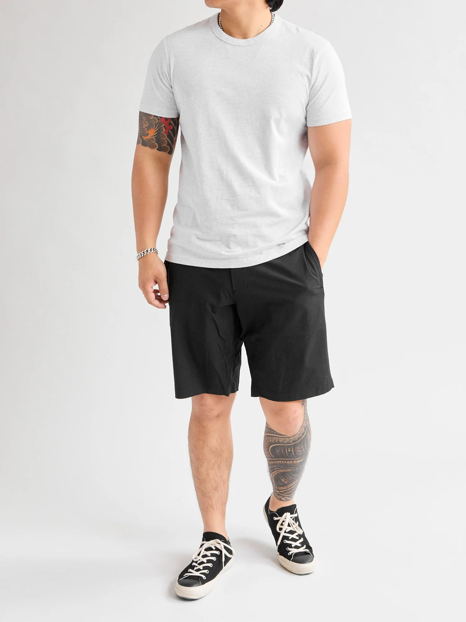 Ringspun Jersey T-Shirt in Heather Ash - Image 8