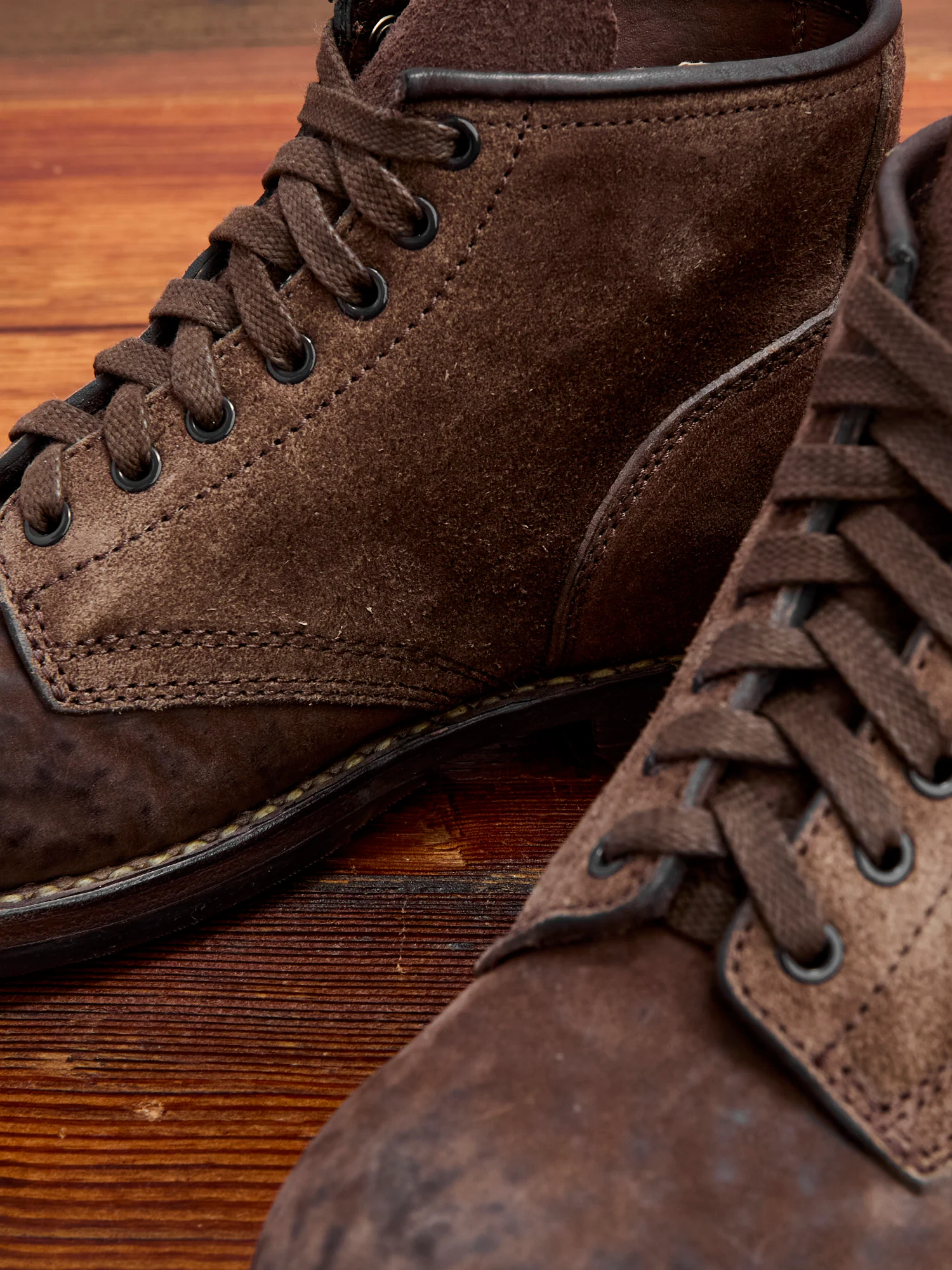 Roughout Brigadier Boots-Folk in Dk. Brown Horsehide - Image 8