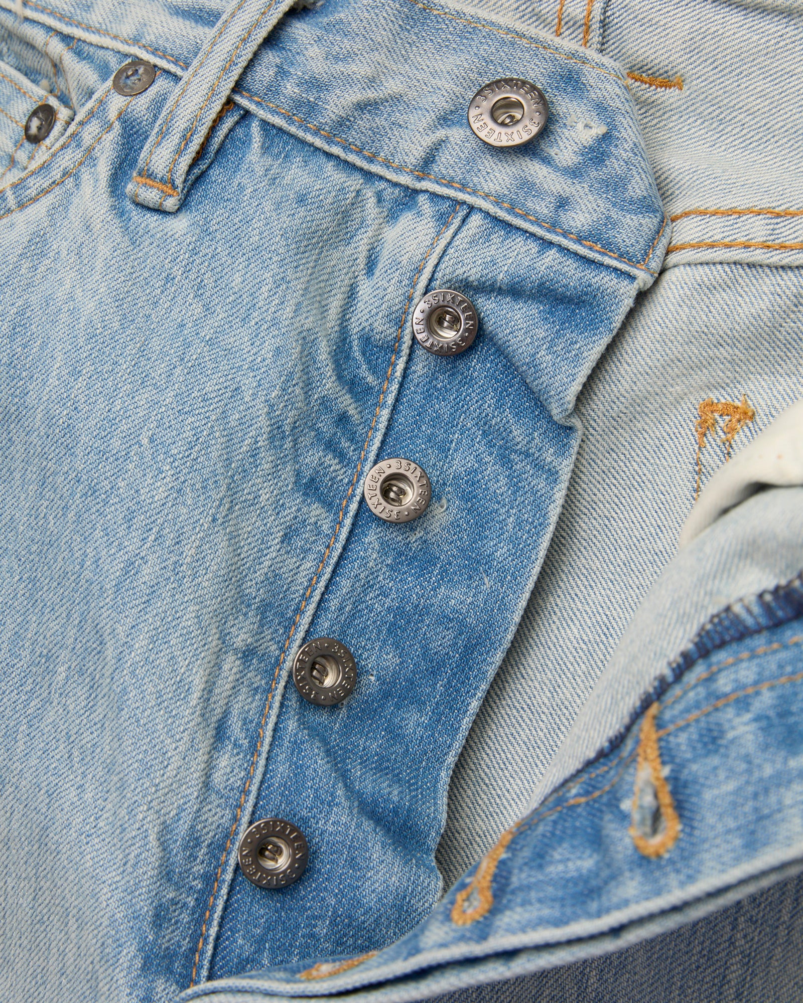 RS-100XV 14oz Vintage Wash Indigo Selvedge Denim - Relaxed Straight Fit - Image 6