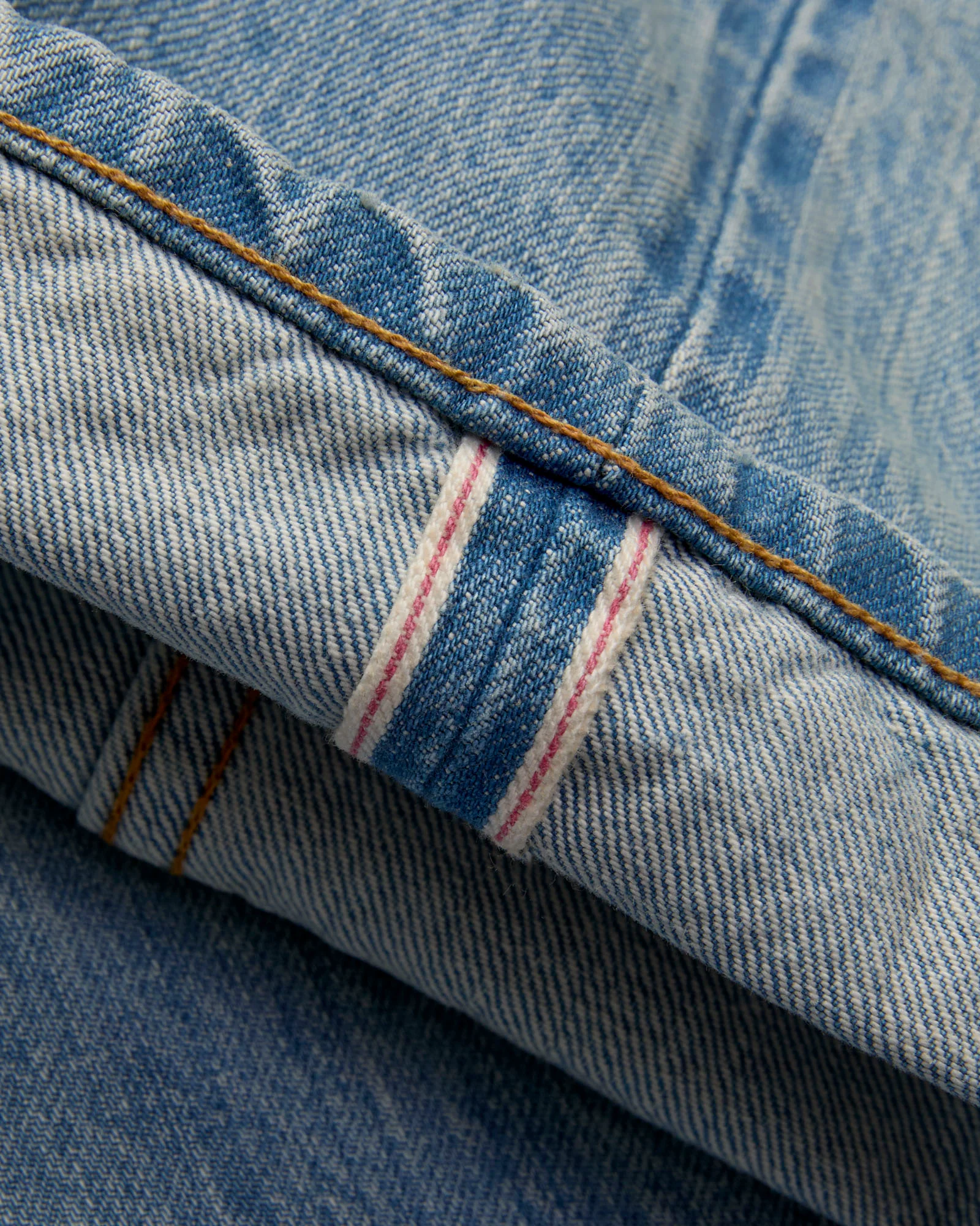 RS-100XV 14oz Vintage Wash Indigo Selvedge Denim - Relaxed Straight Fit - Image 8