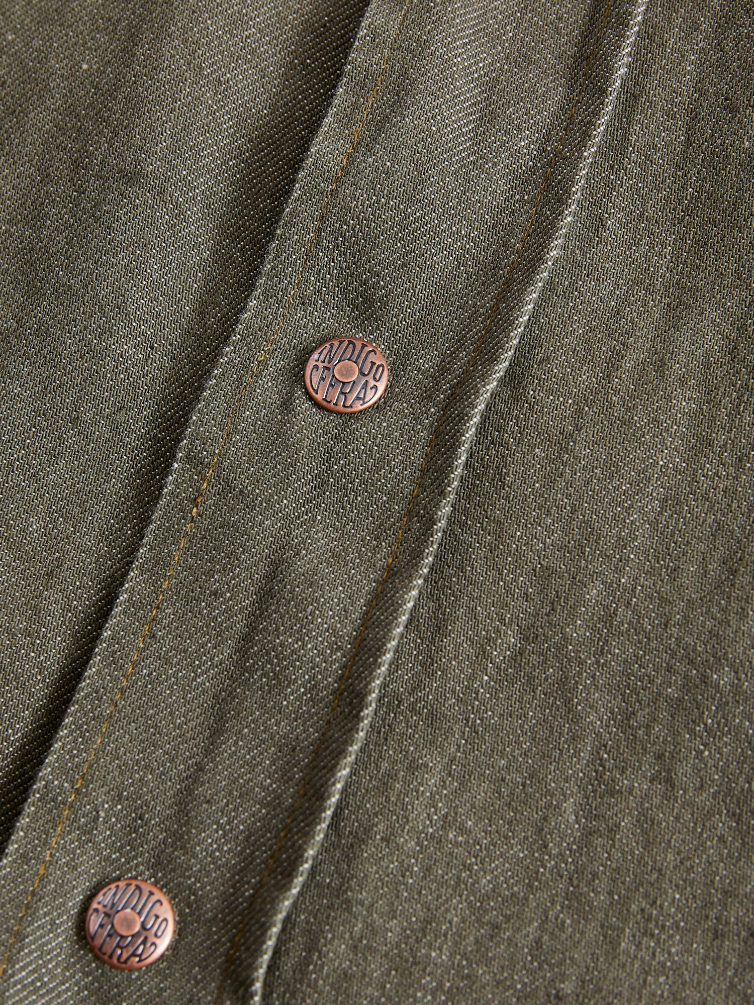 Ryman 7.5oz Denim Shirt in Green - Image 5