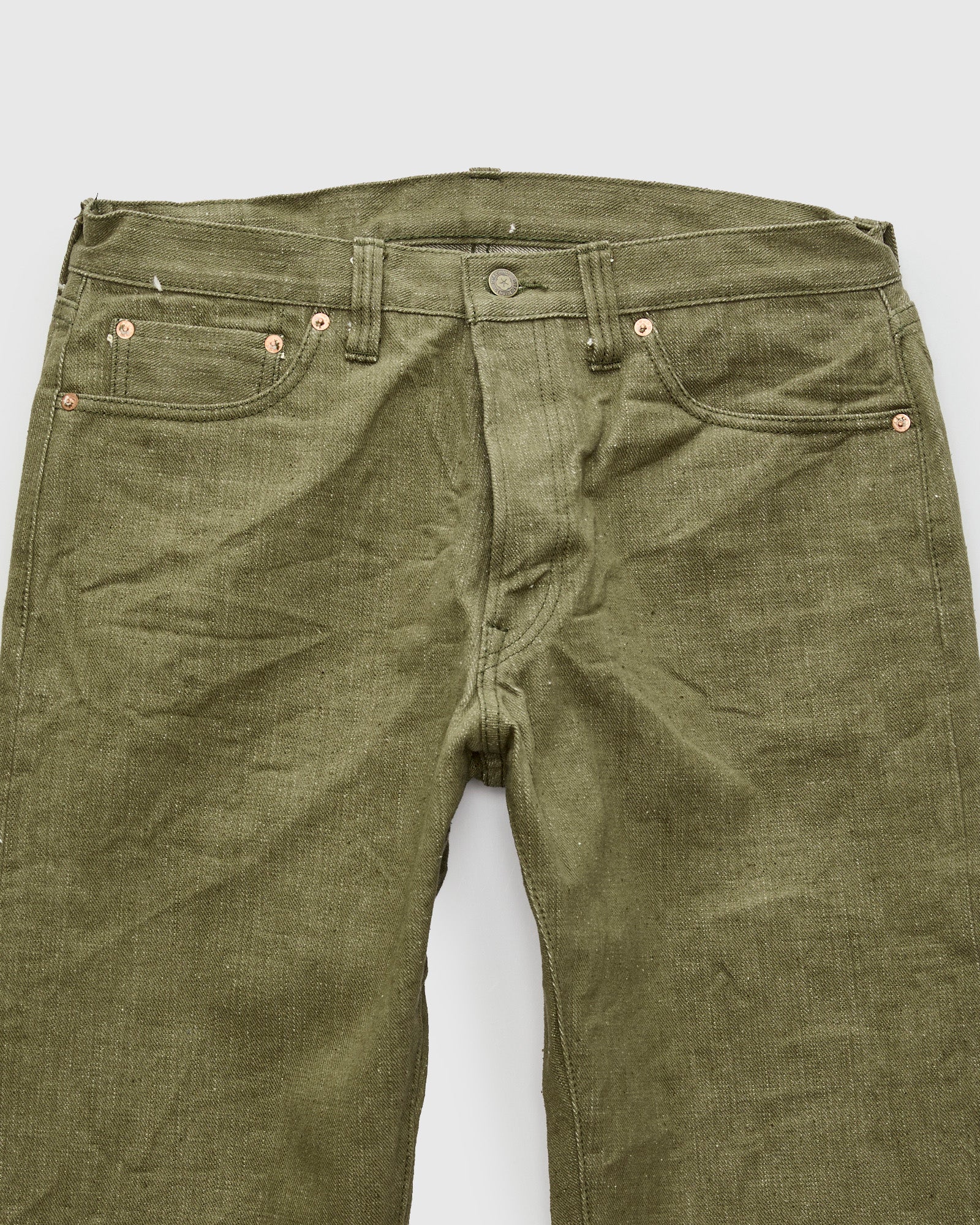 S0150GNX "Uguisu" 17oz Selvedge Denim - Regular Straight Fit - Image 5