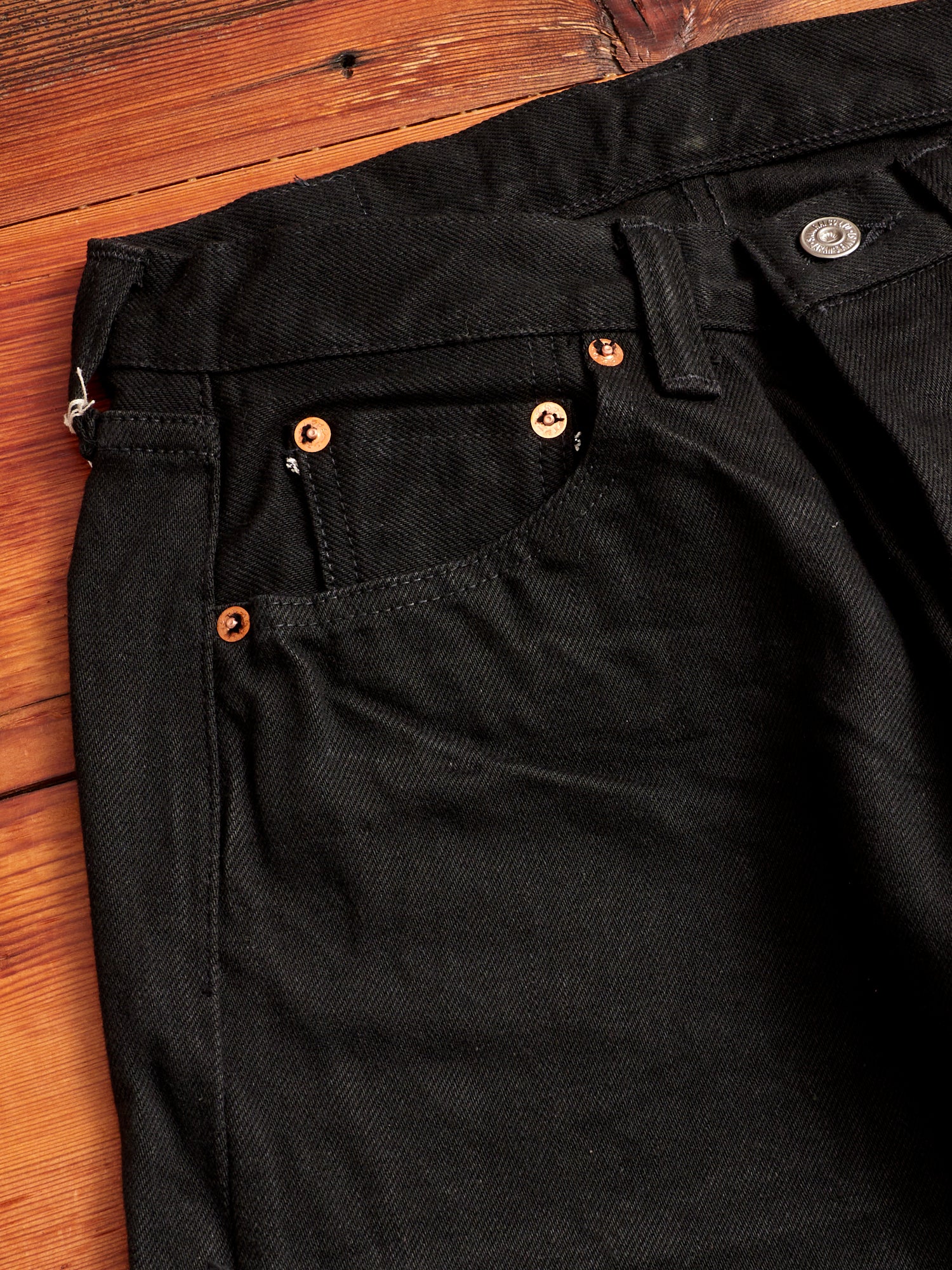 S710NBKII 17oz Double Black Selvedge Denim - Slim Straight Fit - Image 6