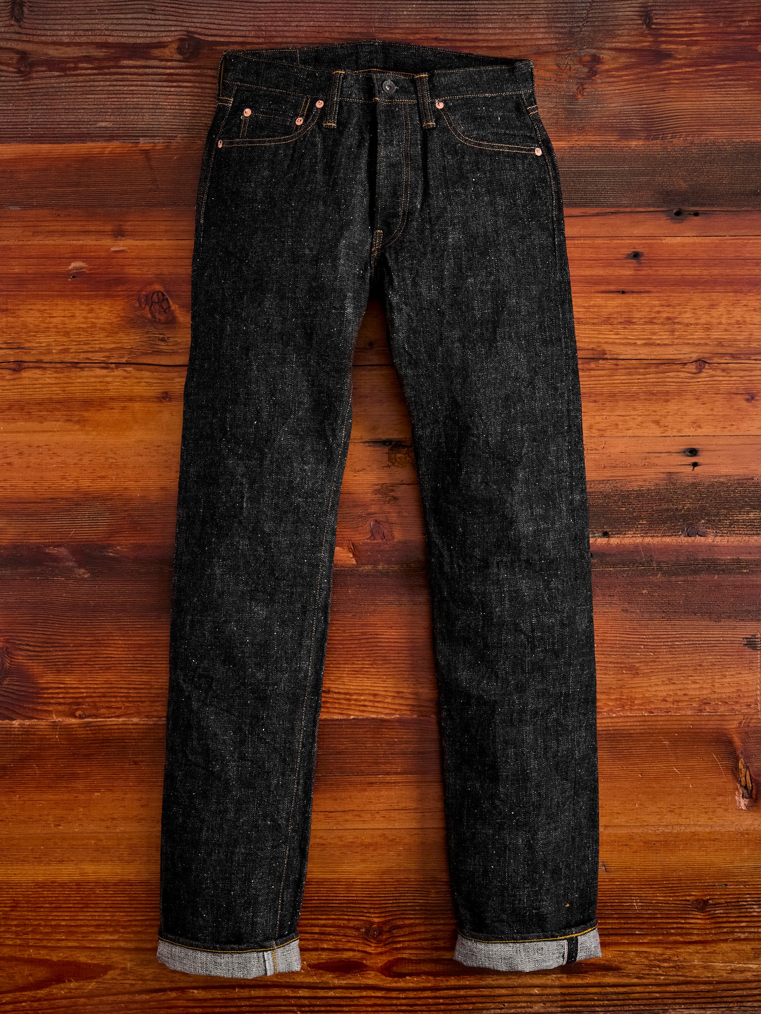 S710XX-BK 17oz Black Selvedge Denim - Slim Straight Fit - Image 3