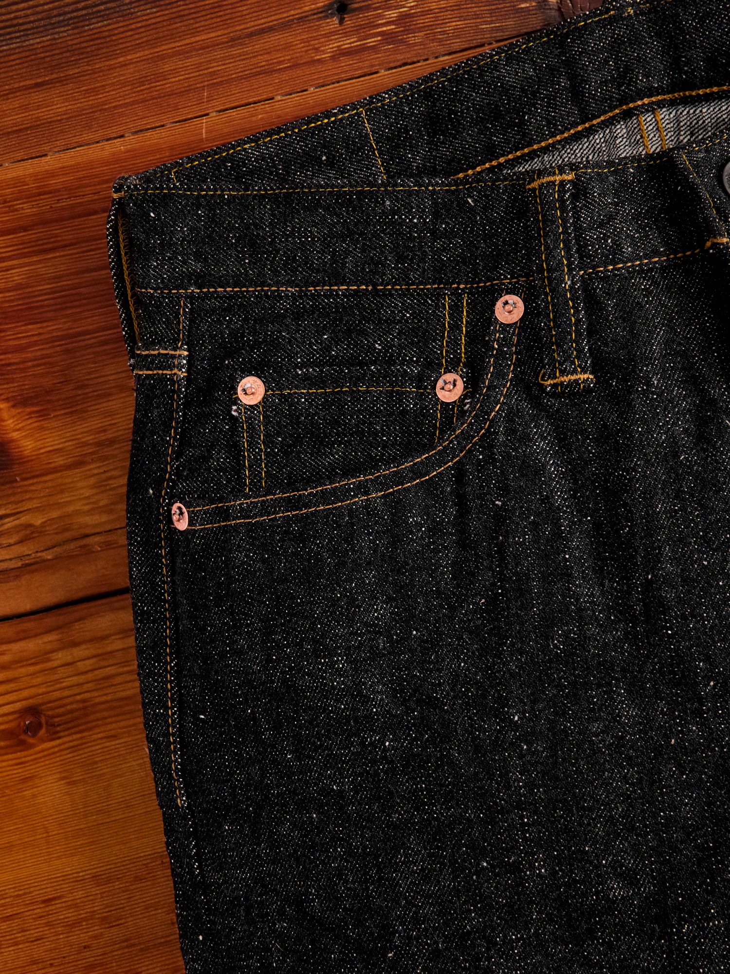 S710XX-BK 17oz Black Selvedge Denim - Slim Straight Fit - Image 7