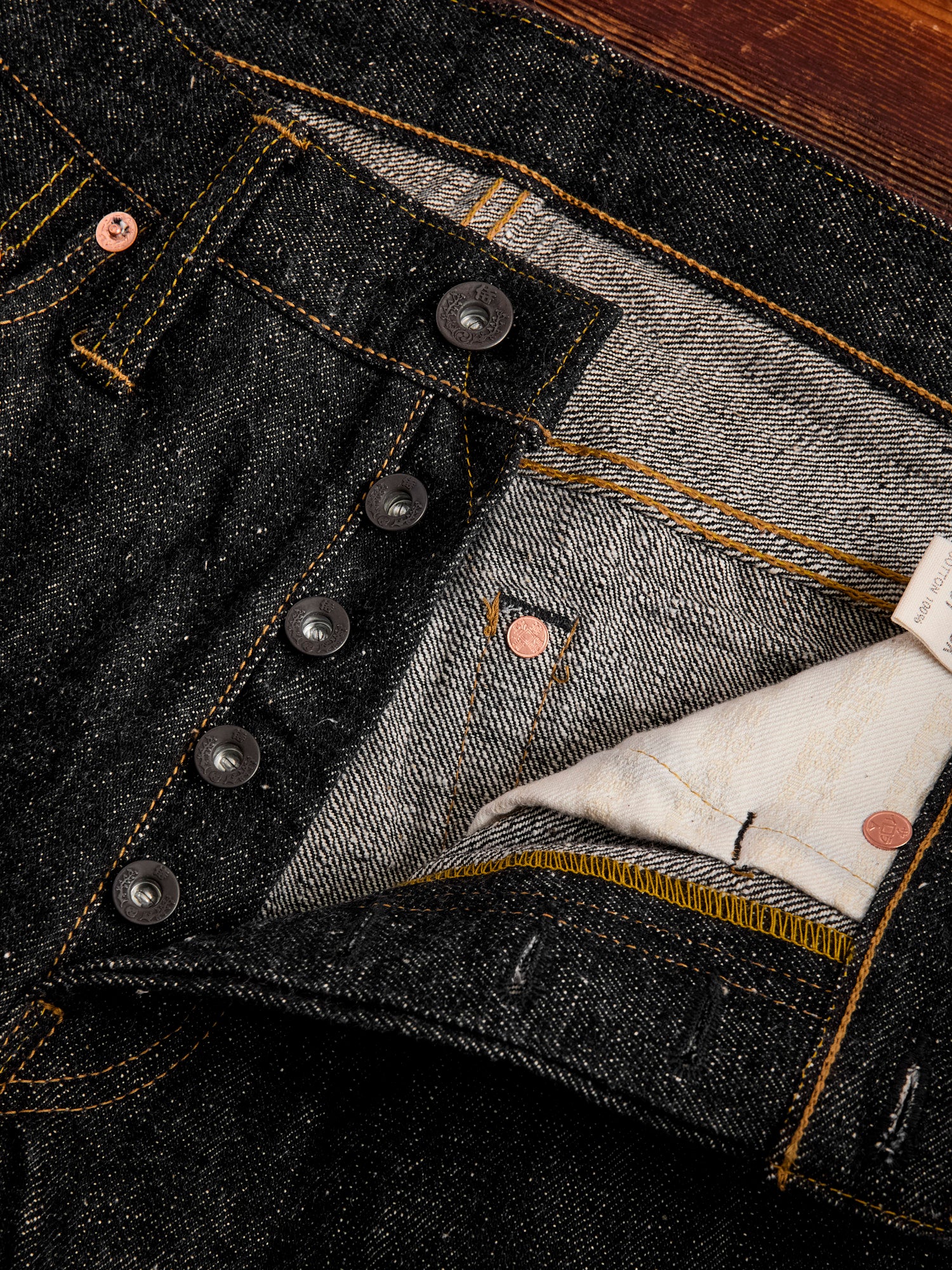 S710XX-BK 17oz Black Selvedge Denim - Slim Straight Fit - Image 9