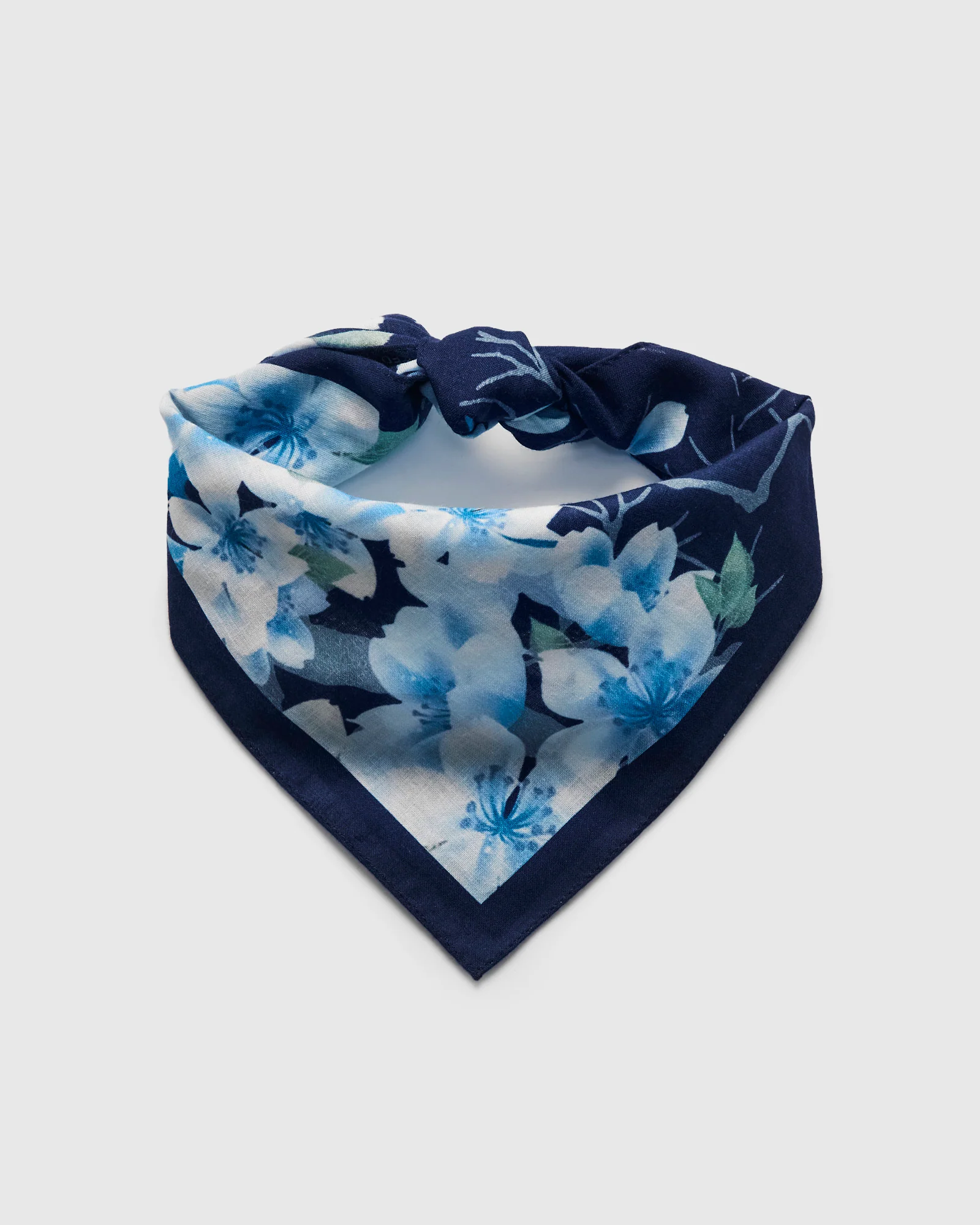 "Sakura Kaza" Bandanna in Navy - Image 2